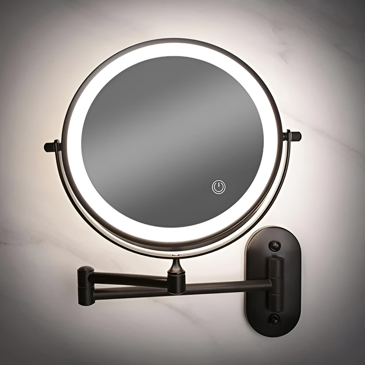 LED-Schminkspiegel mit Vergrößerung – Wiederaufladbar und Beleuchtet | Ideal für Bad und Make-up