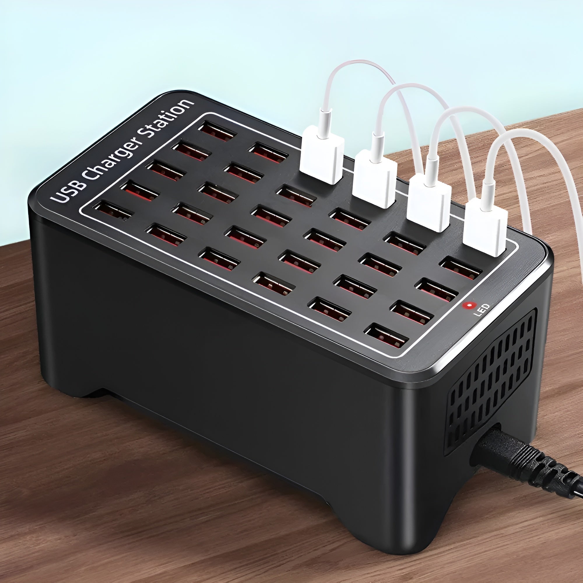 Multi-USB Ladestation – 30 Ports | Schnelles und Gleichzeitiges Laden für Mehrere Geräte