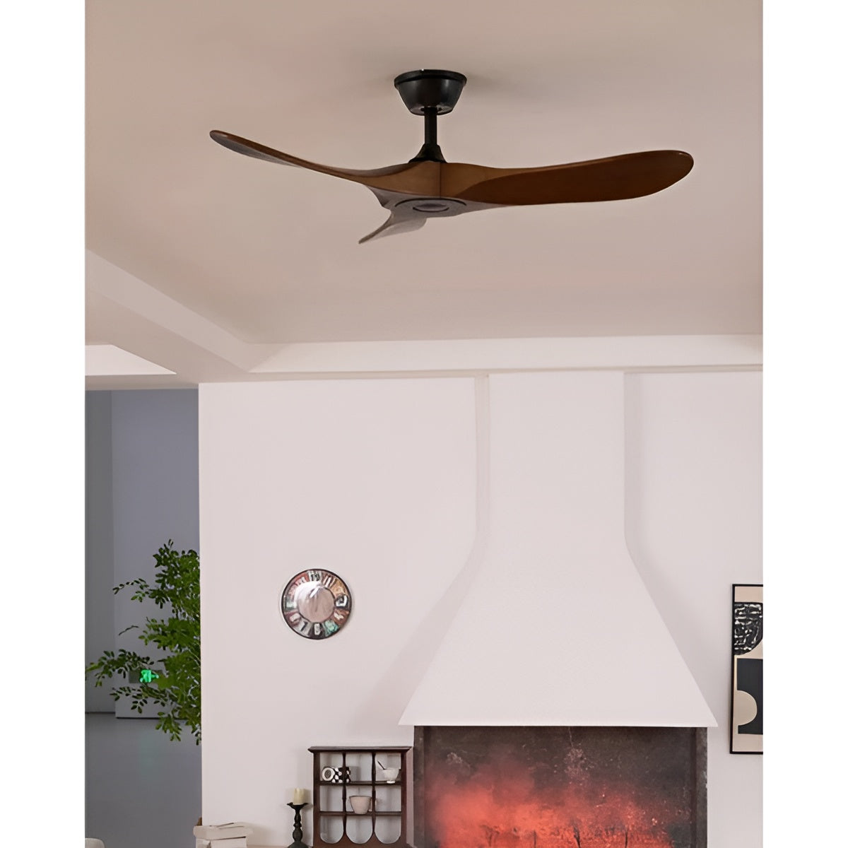 Holz-Deckenventilator – Modern & Geräuscharm | Perfekt für Sommer & Winter