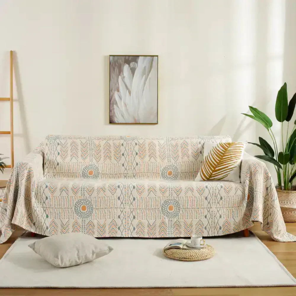 Wendedecke mit Boho-Mandala – Weich und Dekorativ | Perfekt für Sofa und Bett