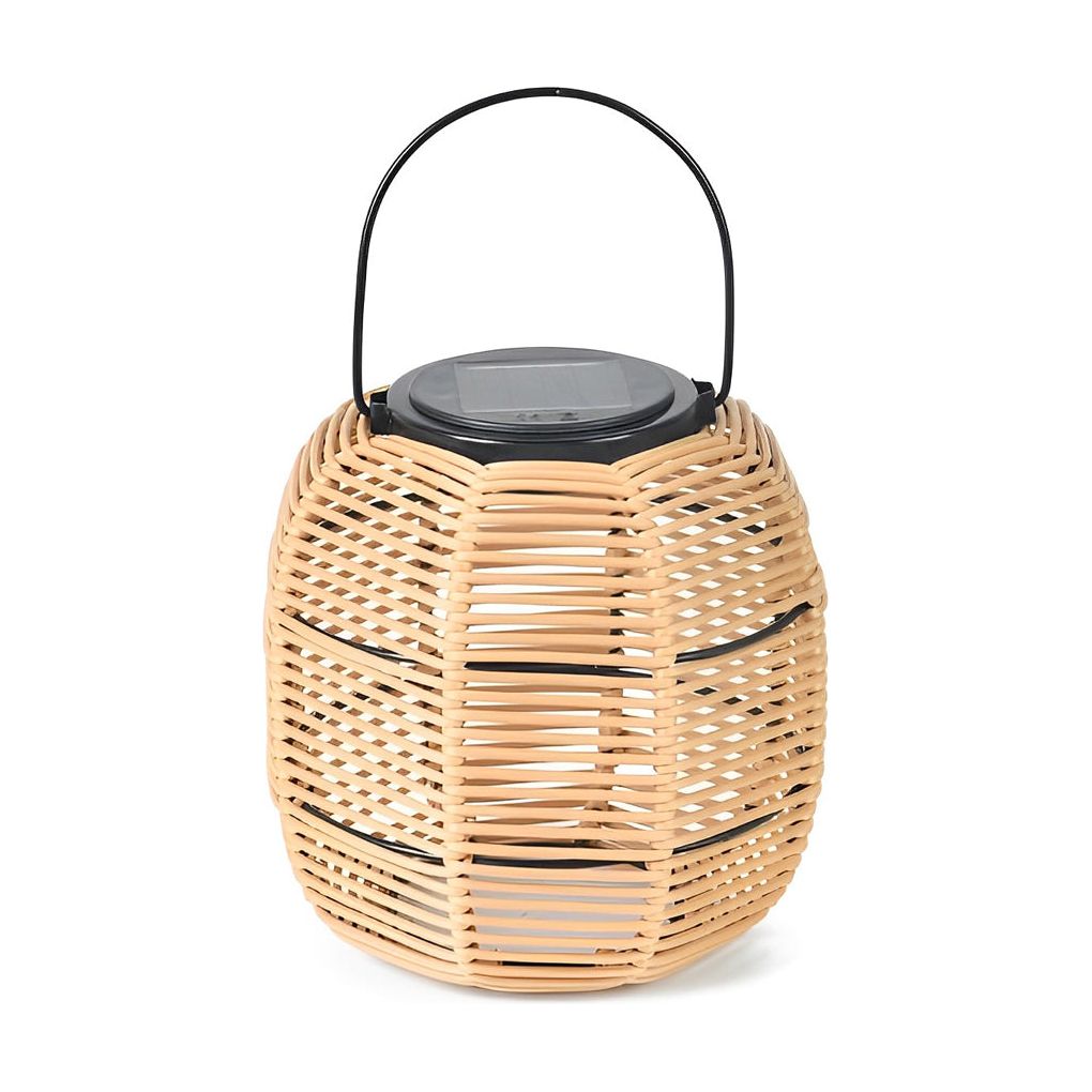 SolarGlow Laterne - Outdoor Rattan Solar Lampe Garten Dekor Elegare