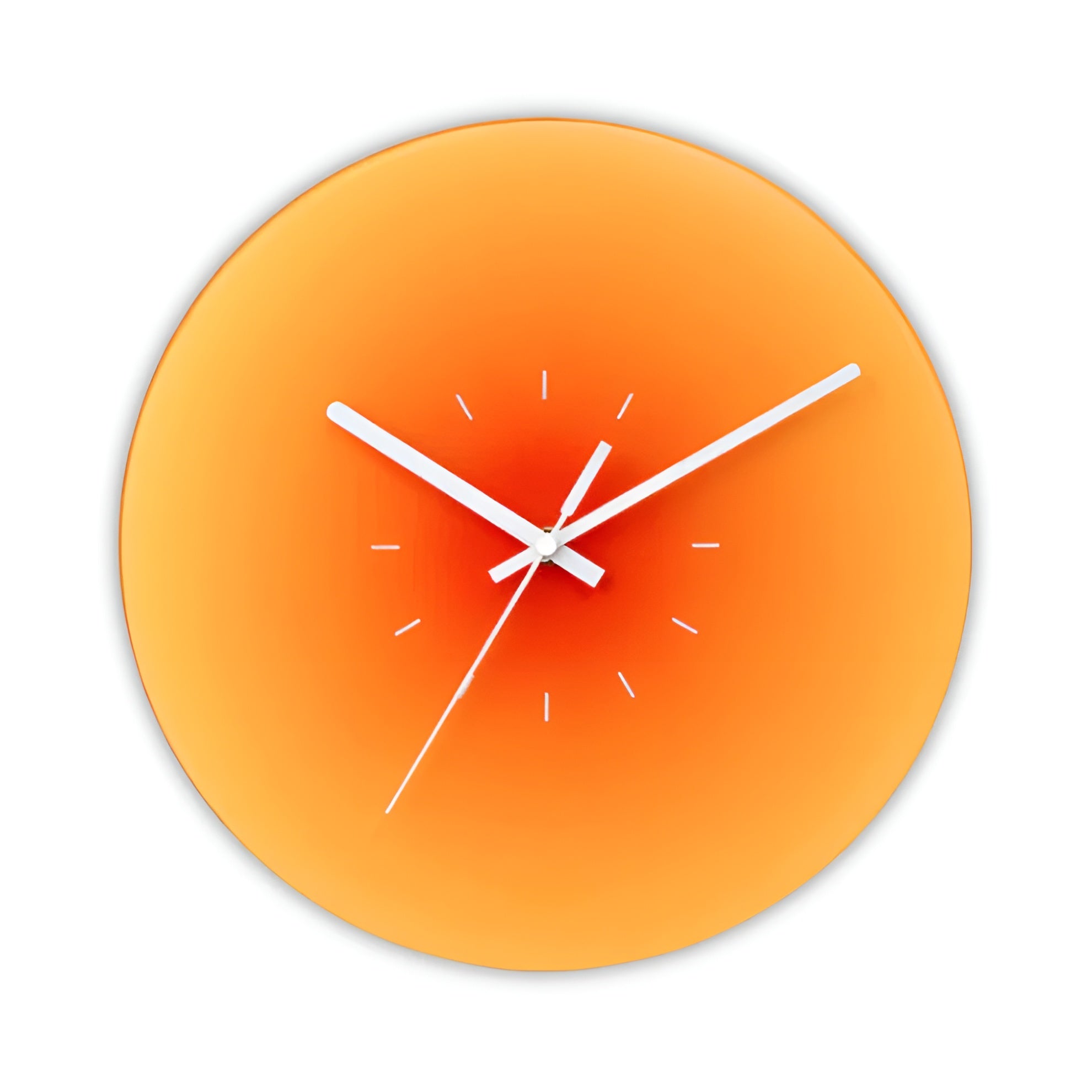 Wanduhr aus Glas – Modernes Design mit Sonnenuntergang-Motiv