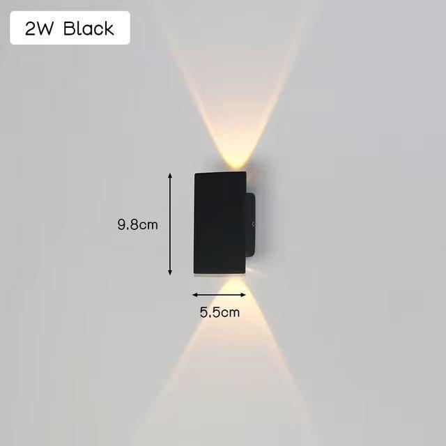 LuxeWall Light - Moderne wetterfeste LED-Wandleuchte aus Aluminium für den Außenbereich