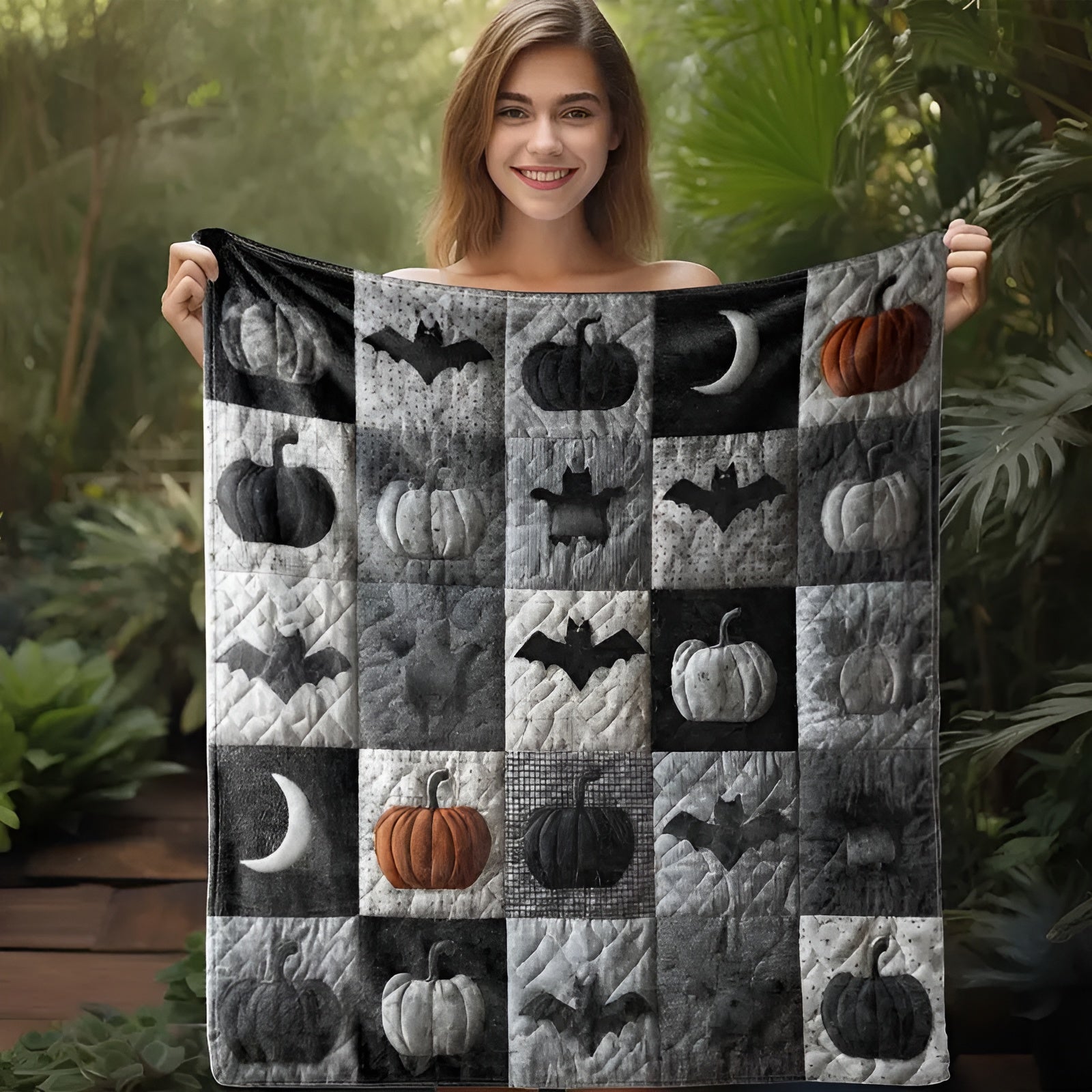 Halloween Kuscheldecke aus Flanell – Weich und Gemütlich | Perfekt für Sofa, Bett & Herbstdeko