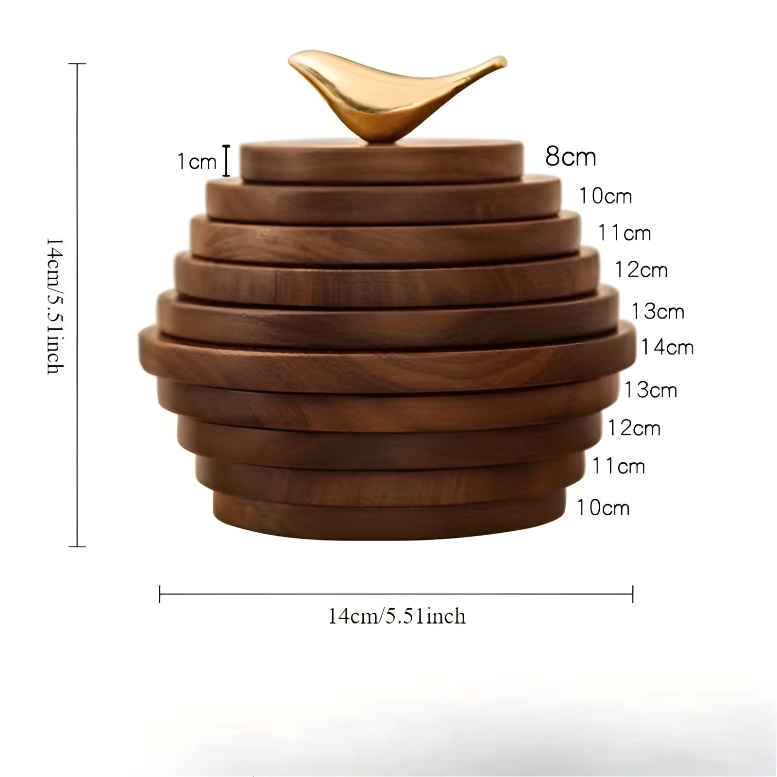 Tischuntersetzer aus Schwarznussholz – Hitzebeständig & Elegant | Schützt Tisch und Arbeitsfläche