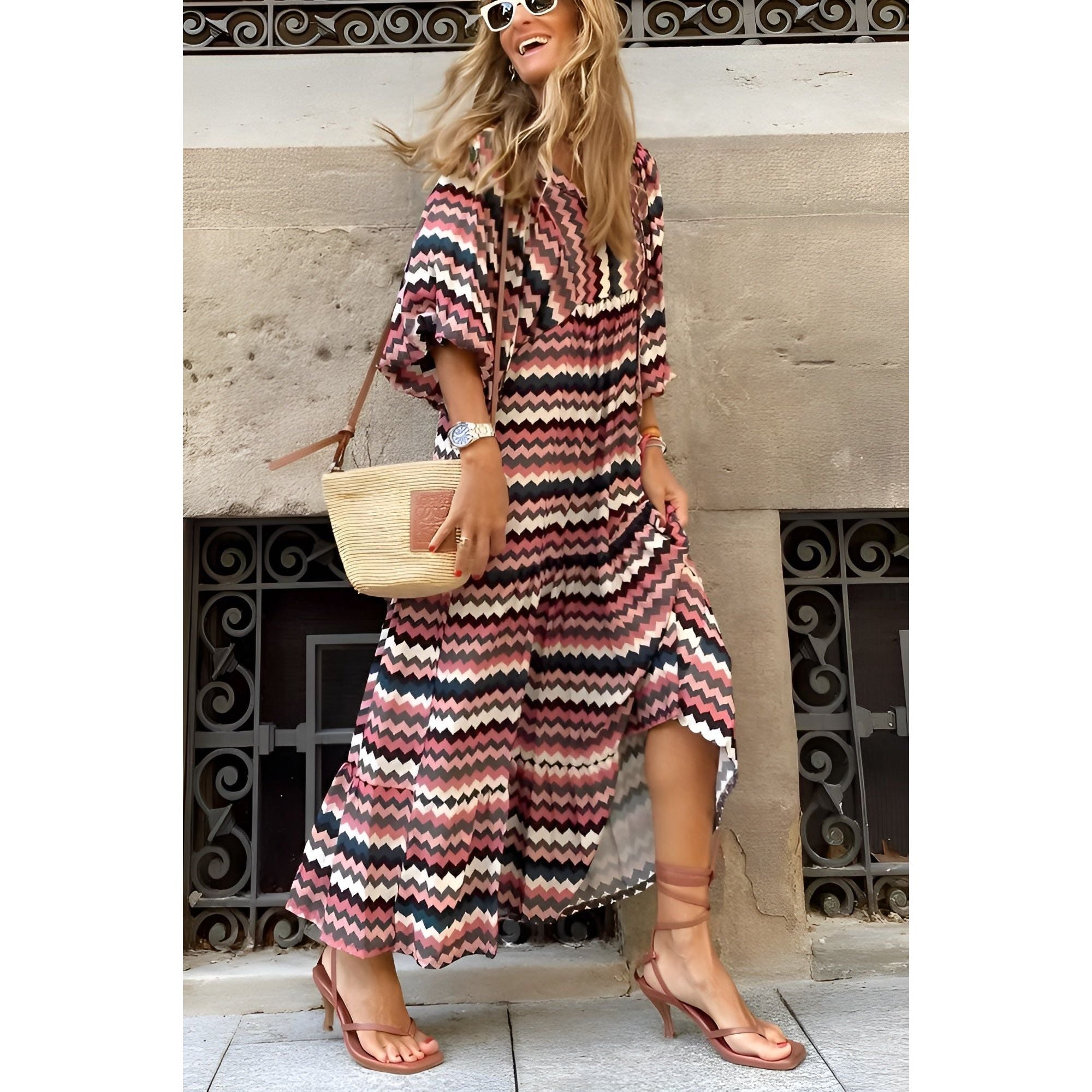 Armina Dress - Lässiges Boho-Bedrucktes Maxikleid Elegare