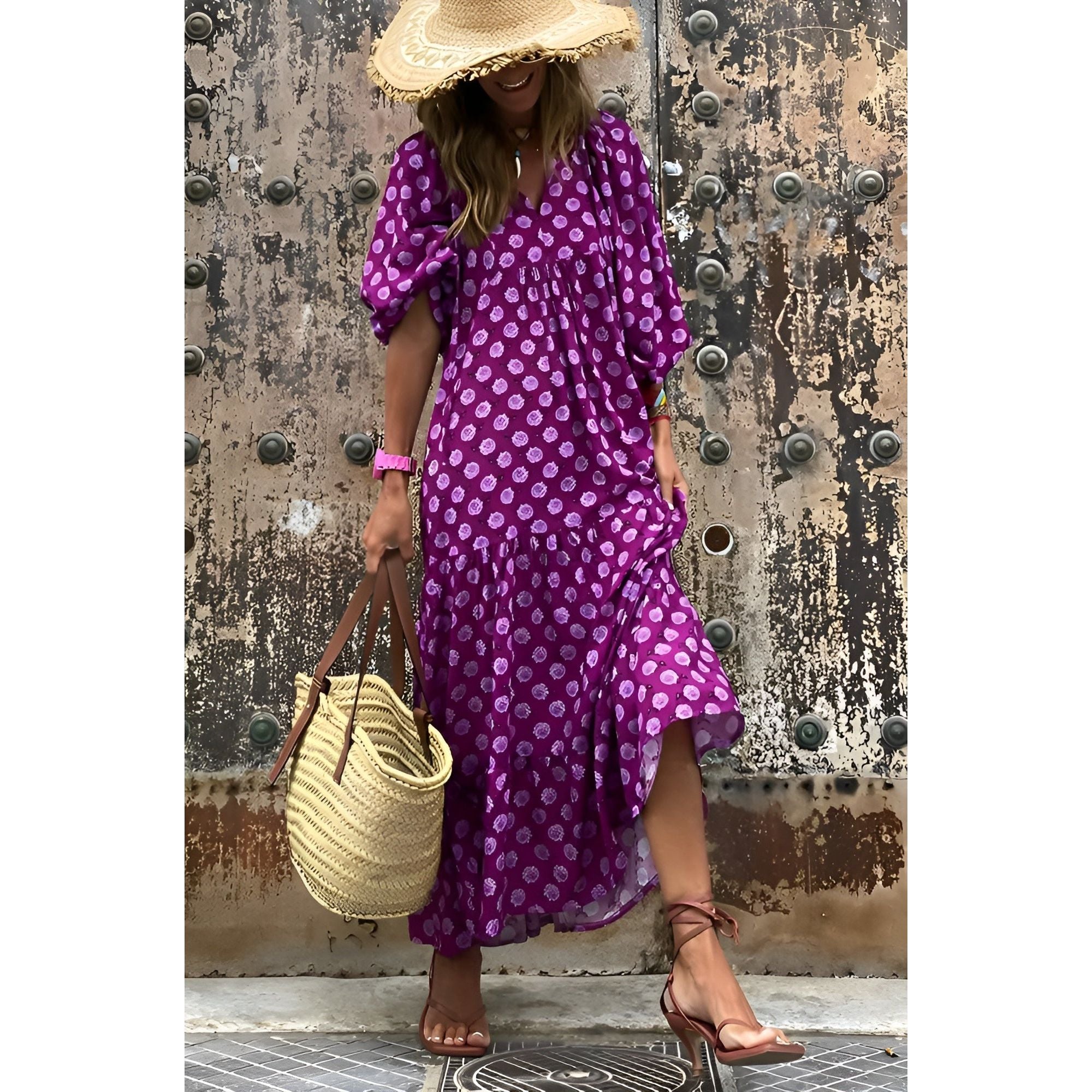 Armina Dress - Lässiges Boho-Bedrucktes Maxikleid Elegare