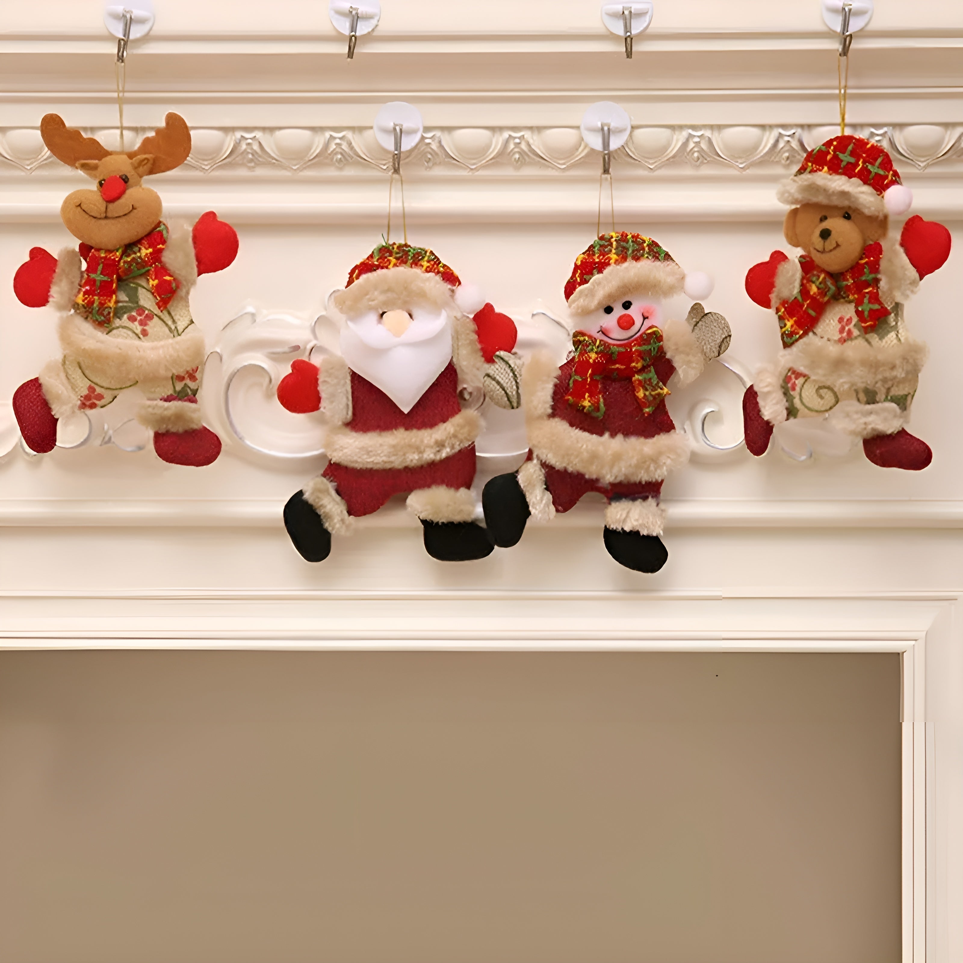 Weihnachtskugeln  4 Set – Glänzend | Dekorativ für Baum & Festliche Deko