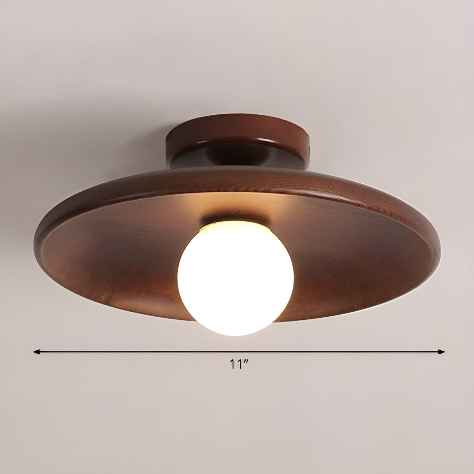 WoodBliss Light - Minimalistische Holzscheiben Wabi Sabi Deckenleuchte Elegare