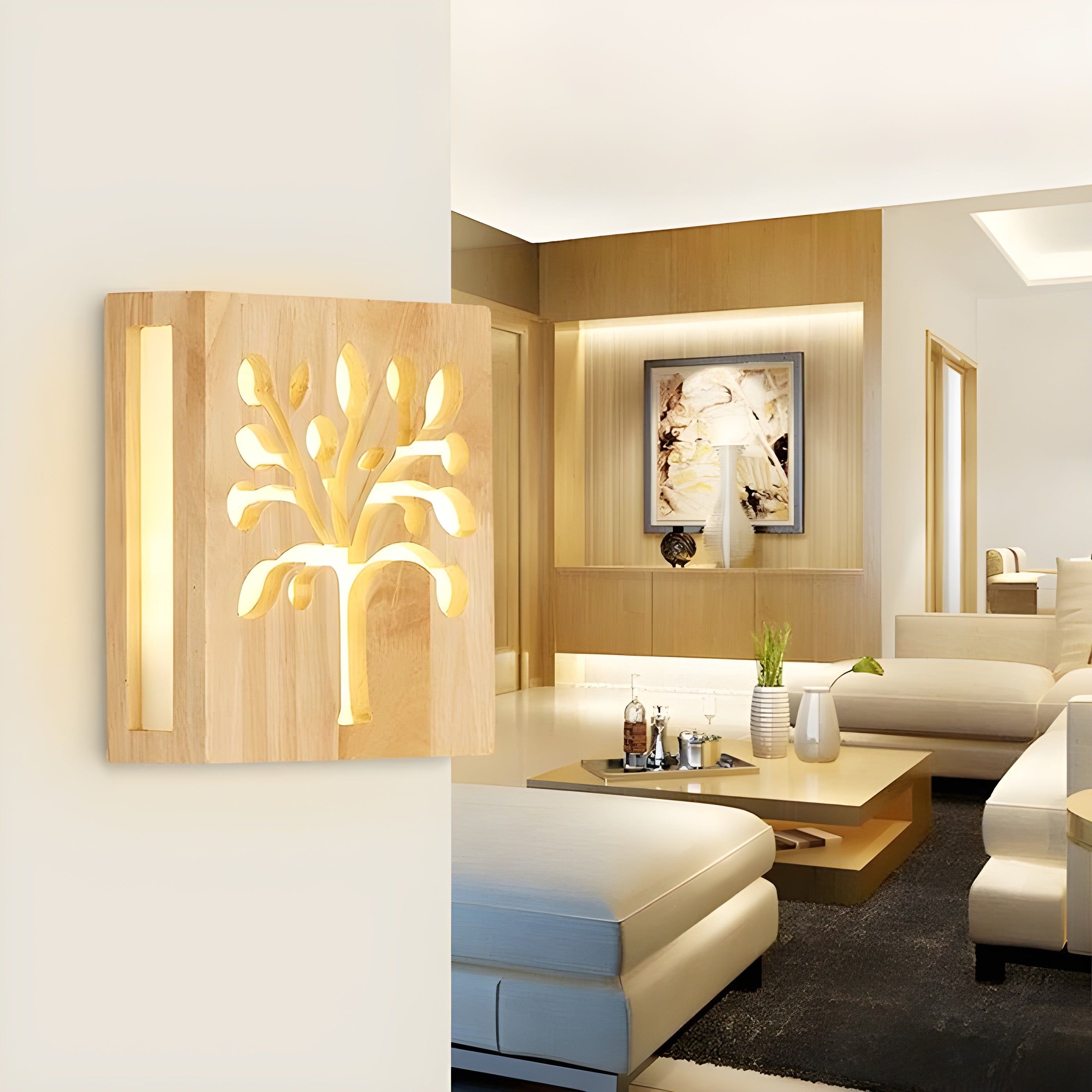 LumoWood Light - Moderne LED-Wandleuchte aus Massivholz