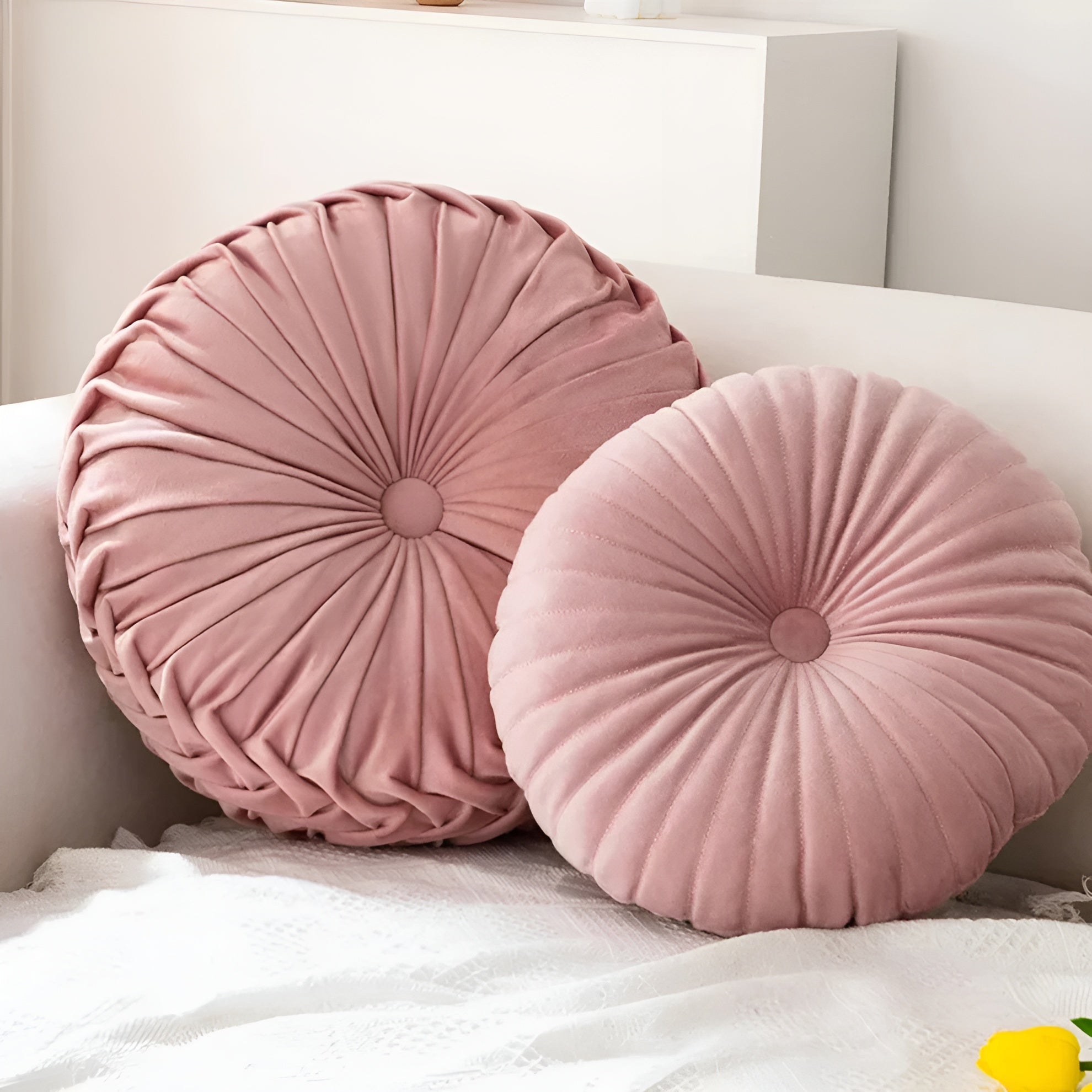 Flauschiges Kuscheliges Kissen – Dekorativ Und Besonders Weich | Perfekt Für Das Sofa Und Das Schlafzimmer - Rosa 1