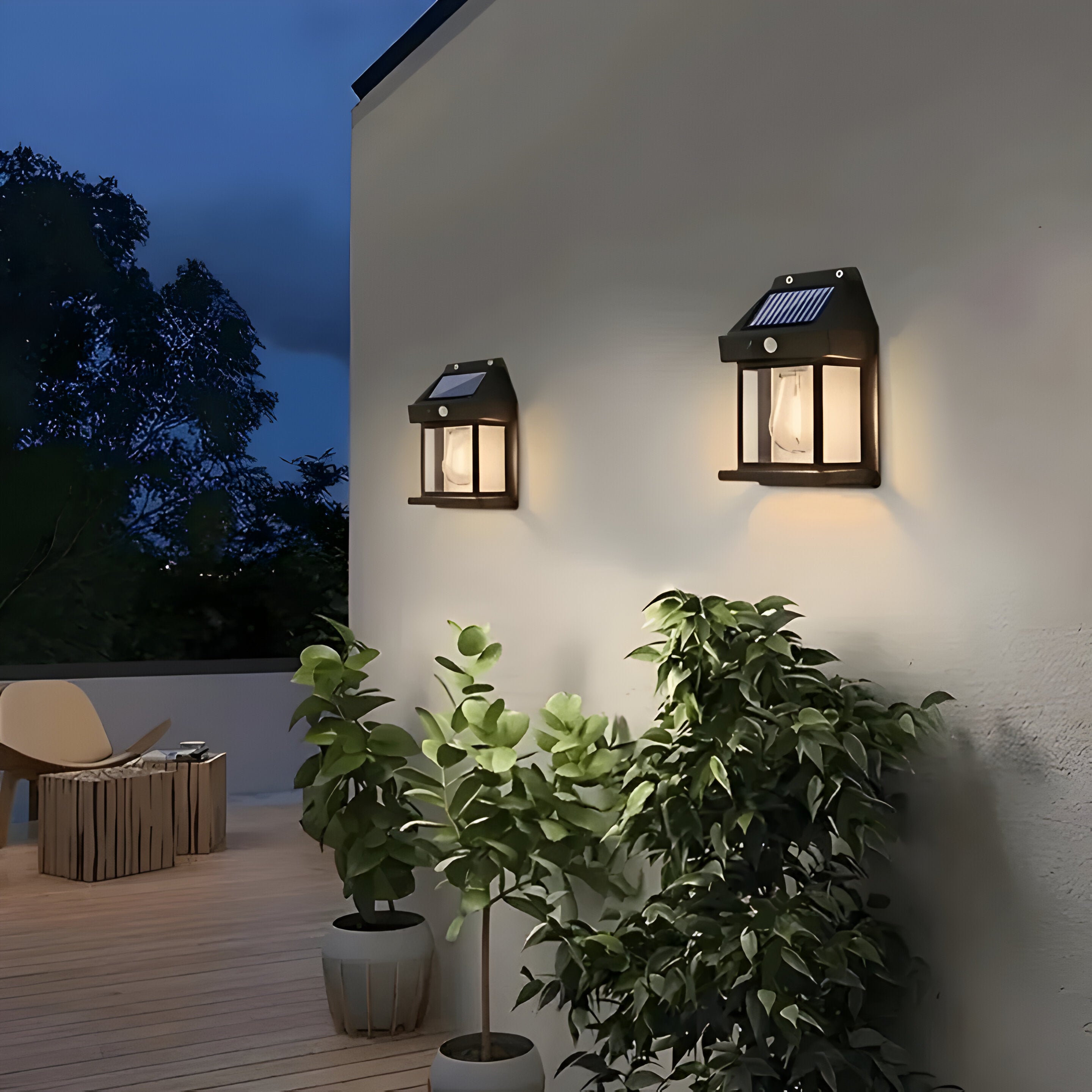 LumiGuard Lampe - Solar-Bewegungsmelder Wasserdichte Außenlampe