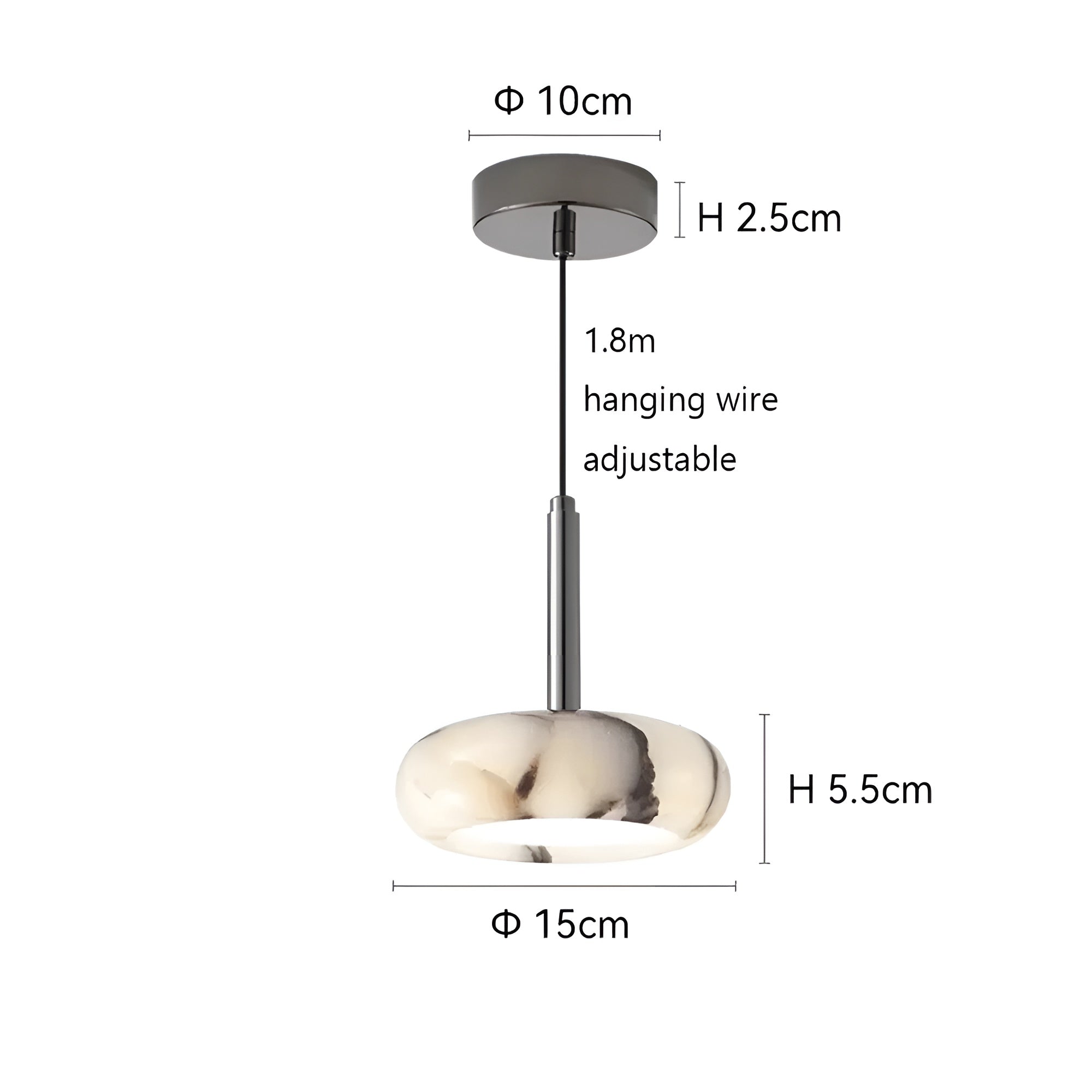 Led-pendellampe I Marmor – Stilig Accentbelysning | Perfekt For Oppholdsrom