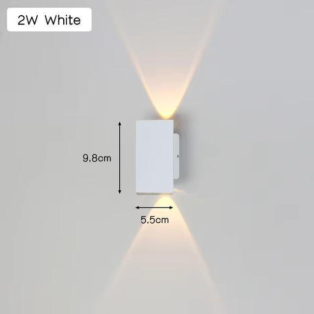 LuxeWall Light - Moderne wetterfeste LED-Wandleuchte aus Aluminium für den Außenbereich