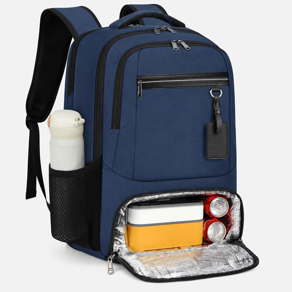 Detailansicht des isolierten Kühlfachs im wasserabweisenden Rucksack