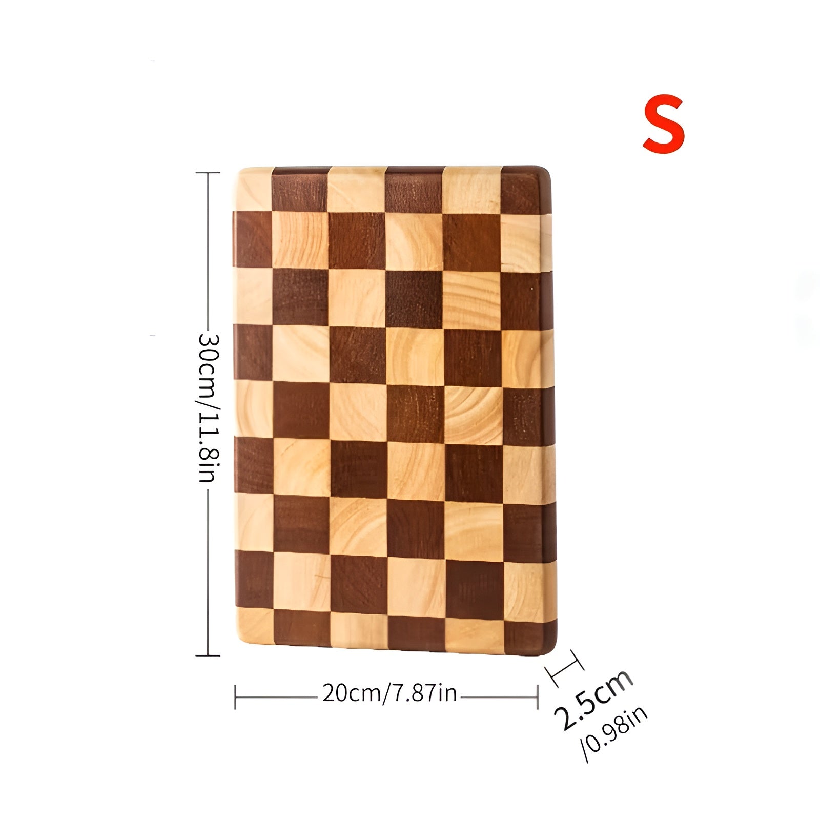 Schachbrett-Schneidebrett aus Holz – Dekorativ & Robust | Ideal zum Schneiden und Servieren