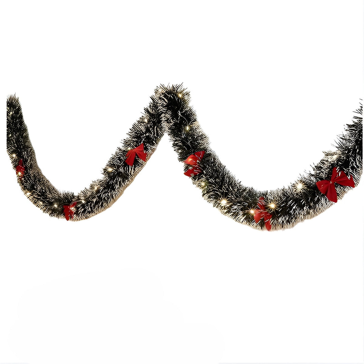 2er Set LED-Lichtergirlanden – Warmes Licht & Batteriebetrieb | Stimmungsvolle Weihnachtsbeleuchtung - Saisonale