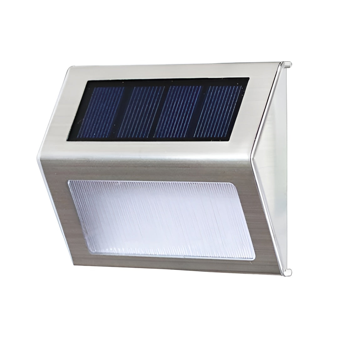 2er-set Solar Led-Treppenleuchten – Wetterfeste Außenbeleuchtung Aus Edelstahl Für Garten Und Hof - Lampe