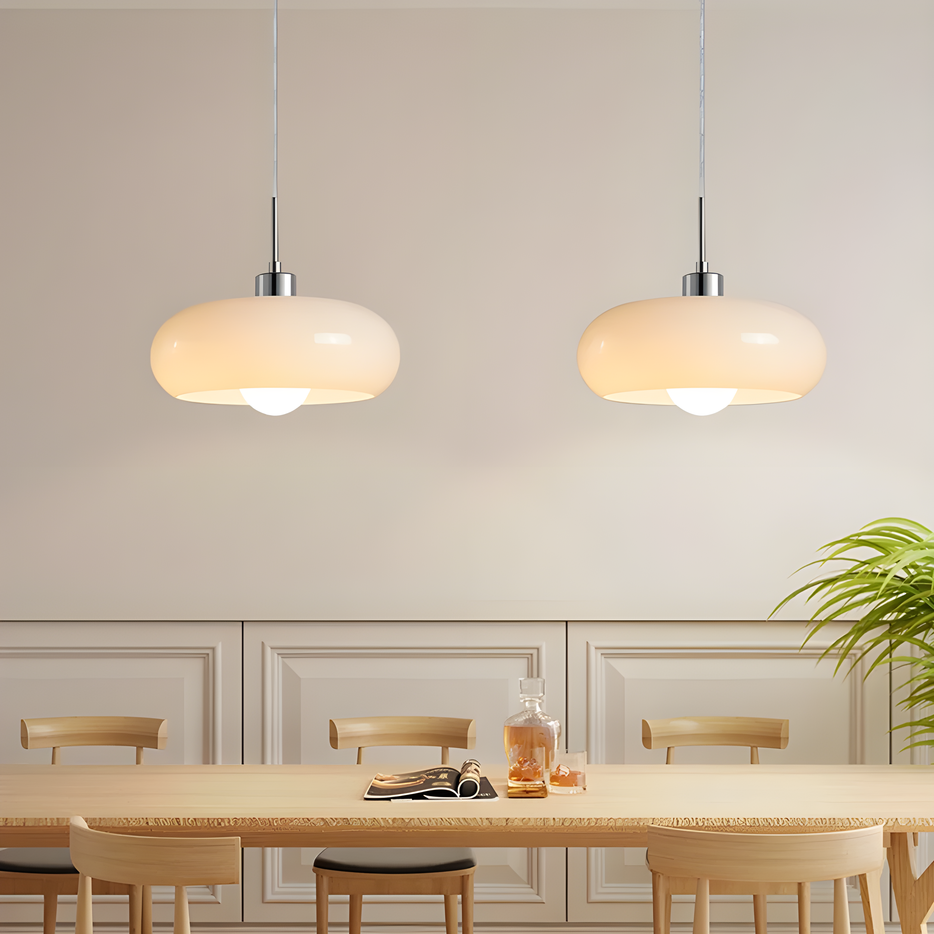 GlassGlow Lamp - Retro Nordic Glass LED Hängelampe