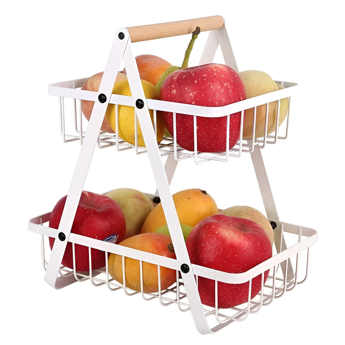 3-stöckiger Obstkorb aus Metall – Platzsparend und Dekorativ | Ideal für Küche & Esstisch - Obstkorb