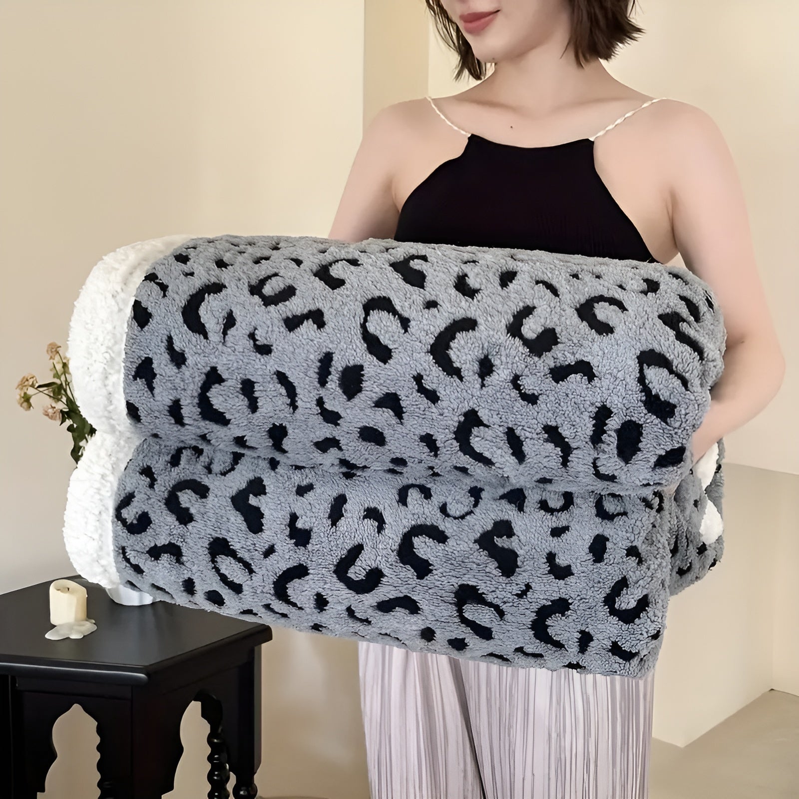 Flauschige Decke mit Leopardenmuster – Weich und Gemütlich | Perfekt für Sofa, Bett & Alle Jahreszeiten