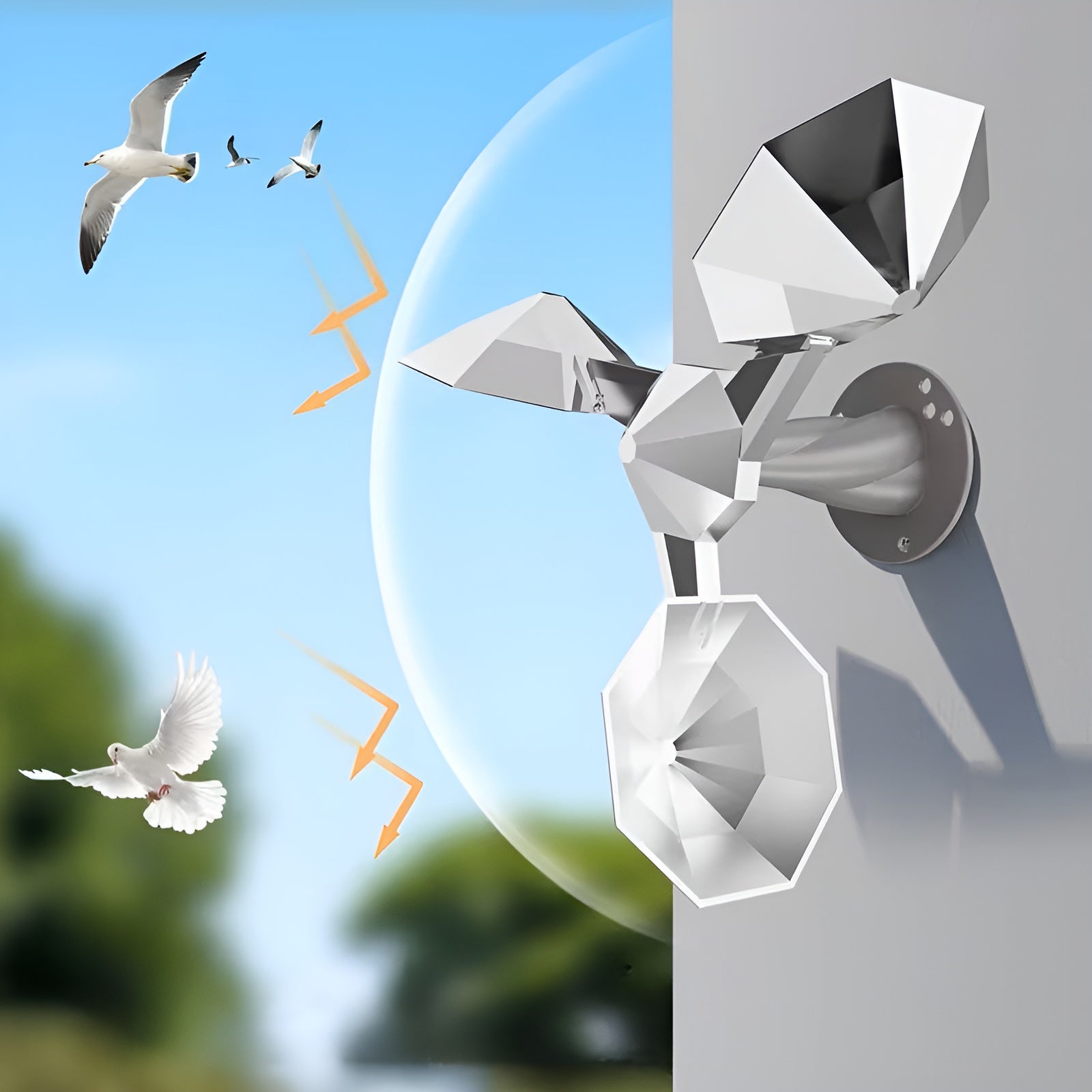 360° Rotierender Vogelabwehr-Reflektor – Reflektierender Vogelschreck für den Außenbereich - Abwehrmittel gegen