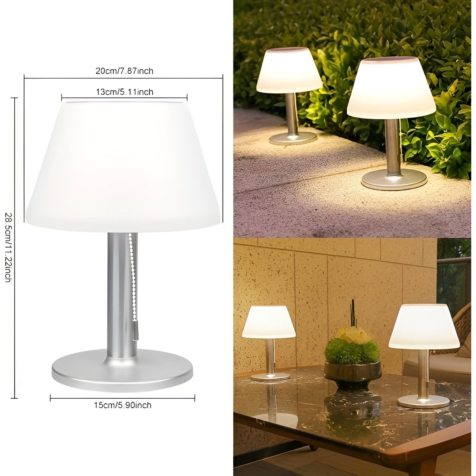 ClassicGlow Lampe - Traditionelle Solar-Tischlampe Elegare