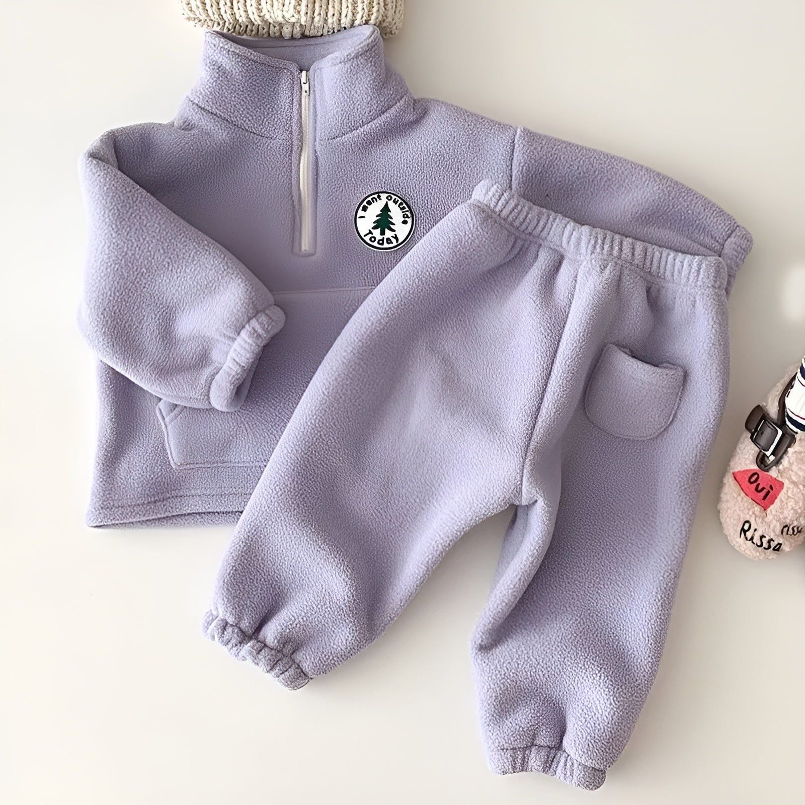 Cuddle Craze - Spielzeit Perfektion Bestickt Baby Matching Set (Pullover + Hose) - Elegare