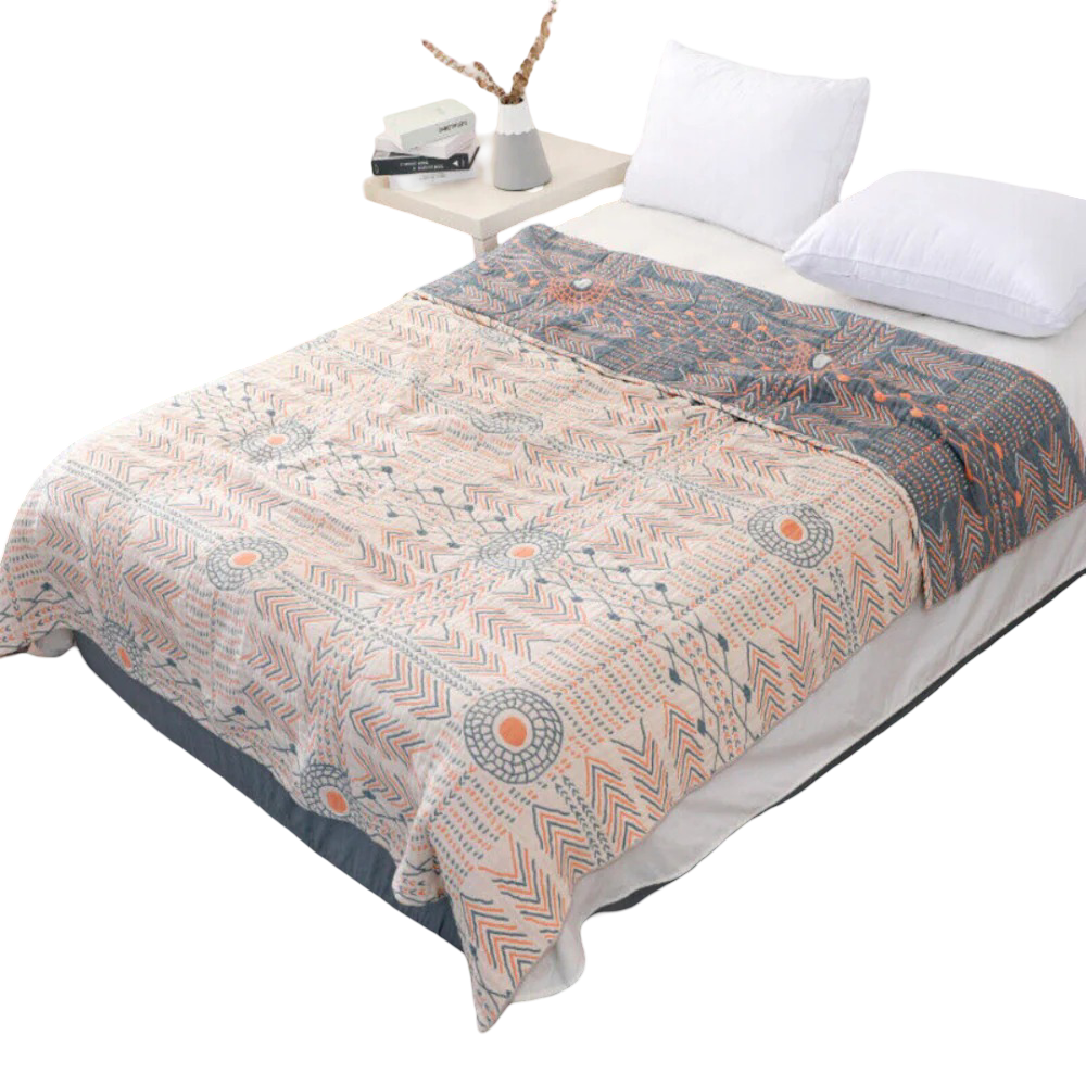 Wendedecke mit Boho-Mandala – Weich und Dekorativ | Perfekt für Sofa und Bett