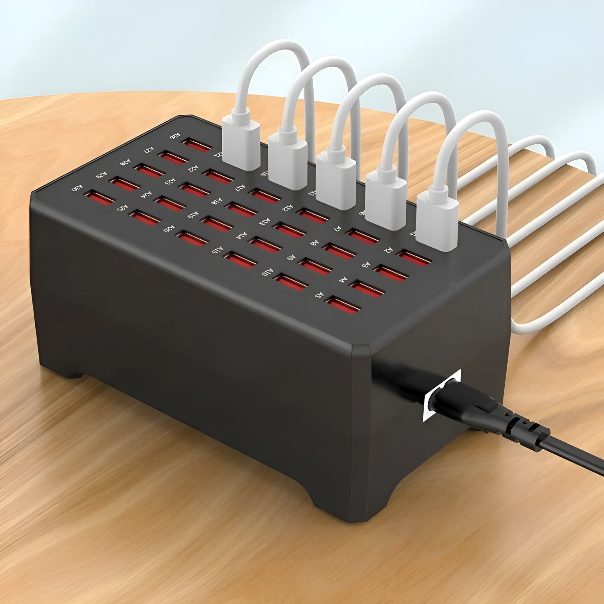 Multi-USB Ladestation – 30 Ports | Schnelles und Gleichzeitiges Laden für Mehrere Geräte