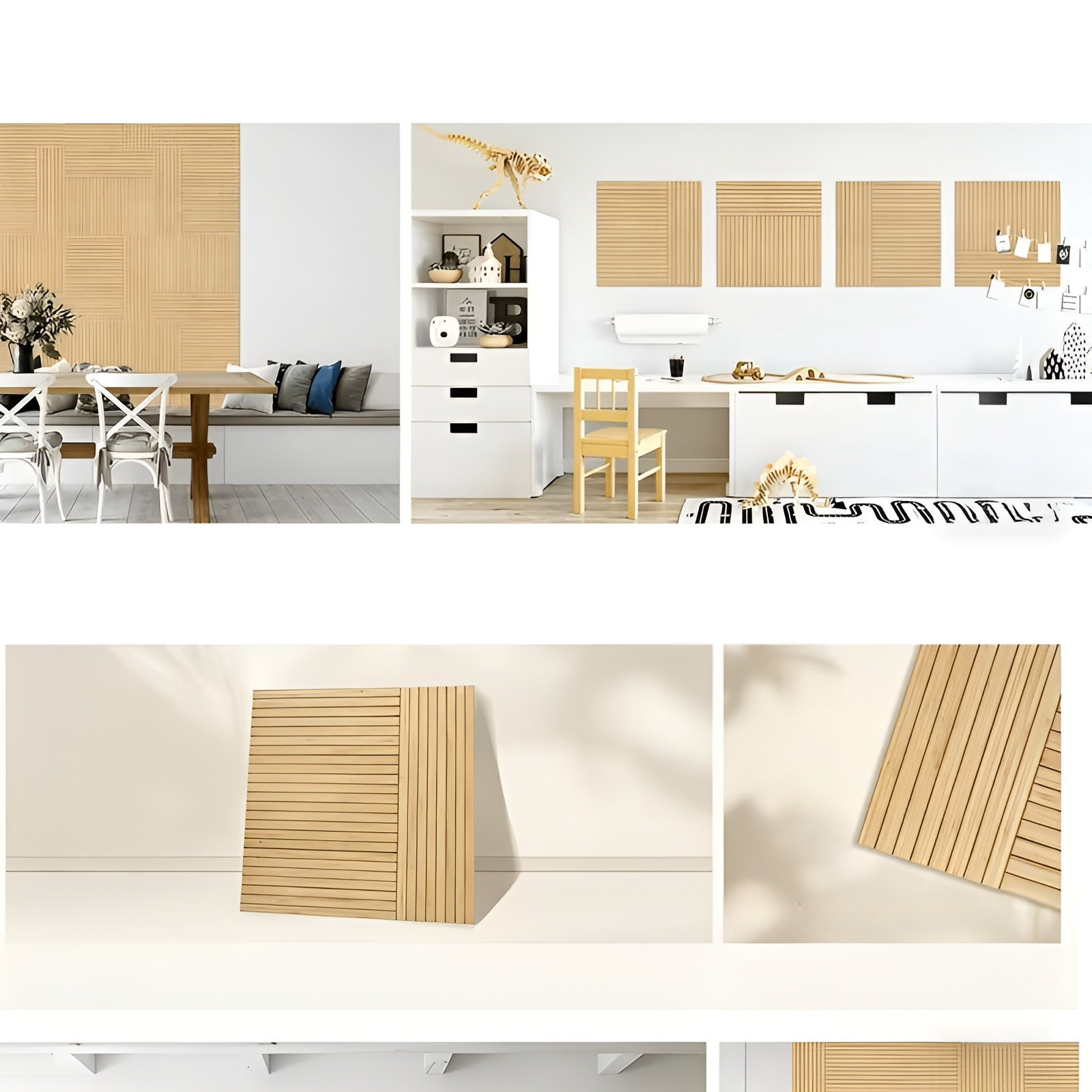 3d-akustikwandpaneele MIT Holzmaserung – Selbstklebende Schallabsorbierende Polyesterfaserplatten Für Wohnzimmer Büros