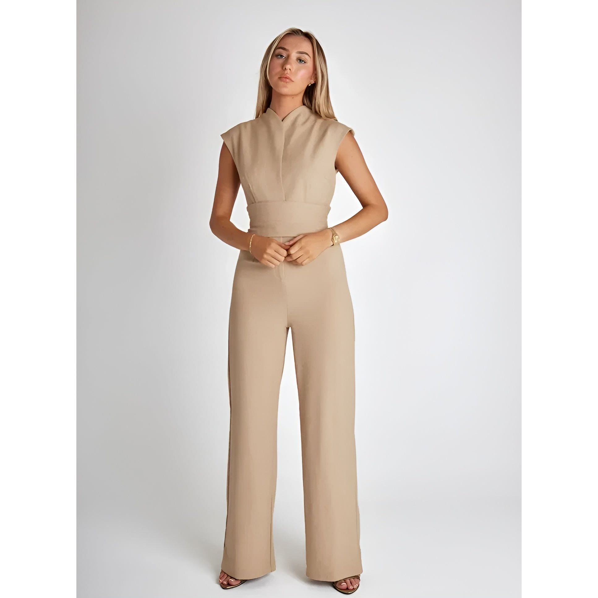 Elsie Jumpsuit - Bequemer und Eleganter ärmelloser Jumpsuit mit Verstellbarer Taille - Elegare