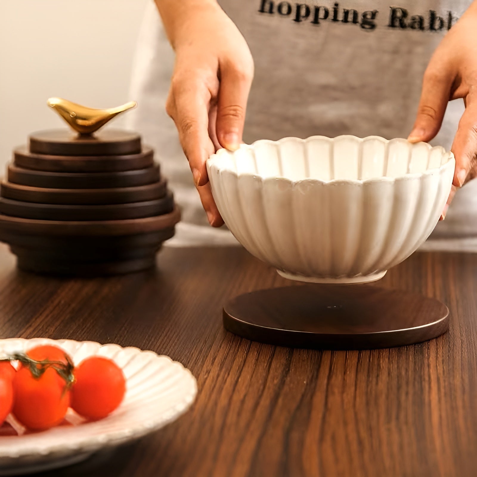 Tischuntersetzer aus Schwarznussholz – Hitzebeständig & Elegant | Schützt Tisch und Arbeitsfläche