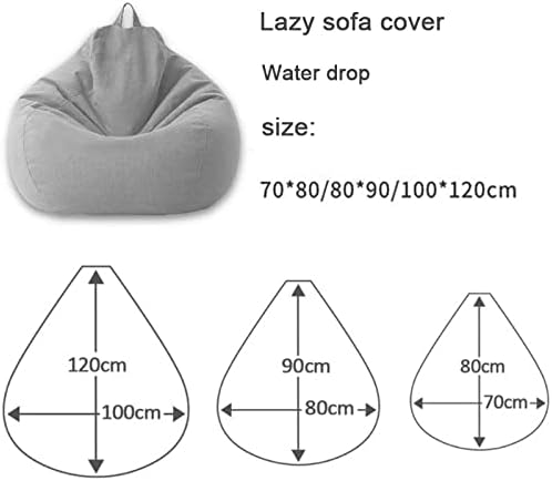 Weicher Sitzsack-Bezug in Grau im Wohnzimmer