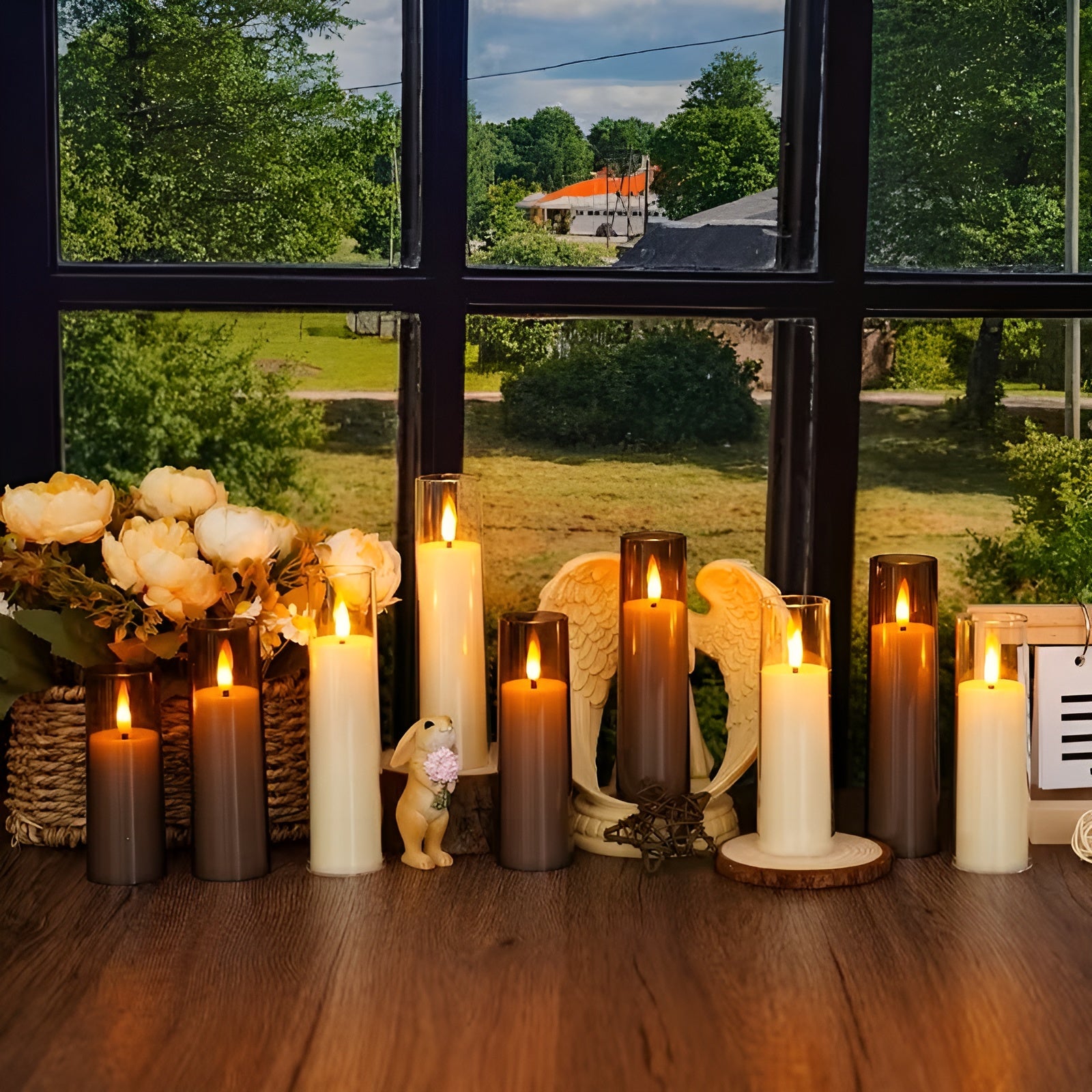 Flackernde LED Kerzen 12er Set – Stimmungsvolles Licht ohne Brandgefahr | Mit Fernbedienung & Timer - Wohnzubehör