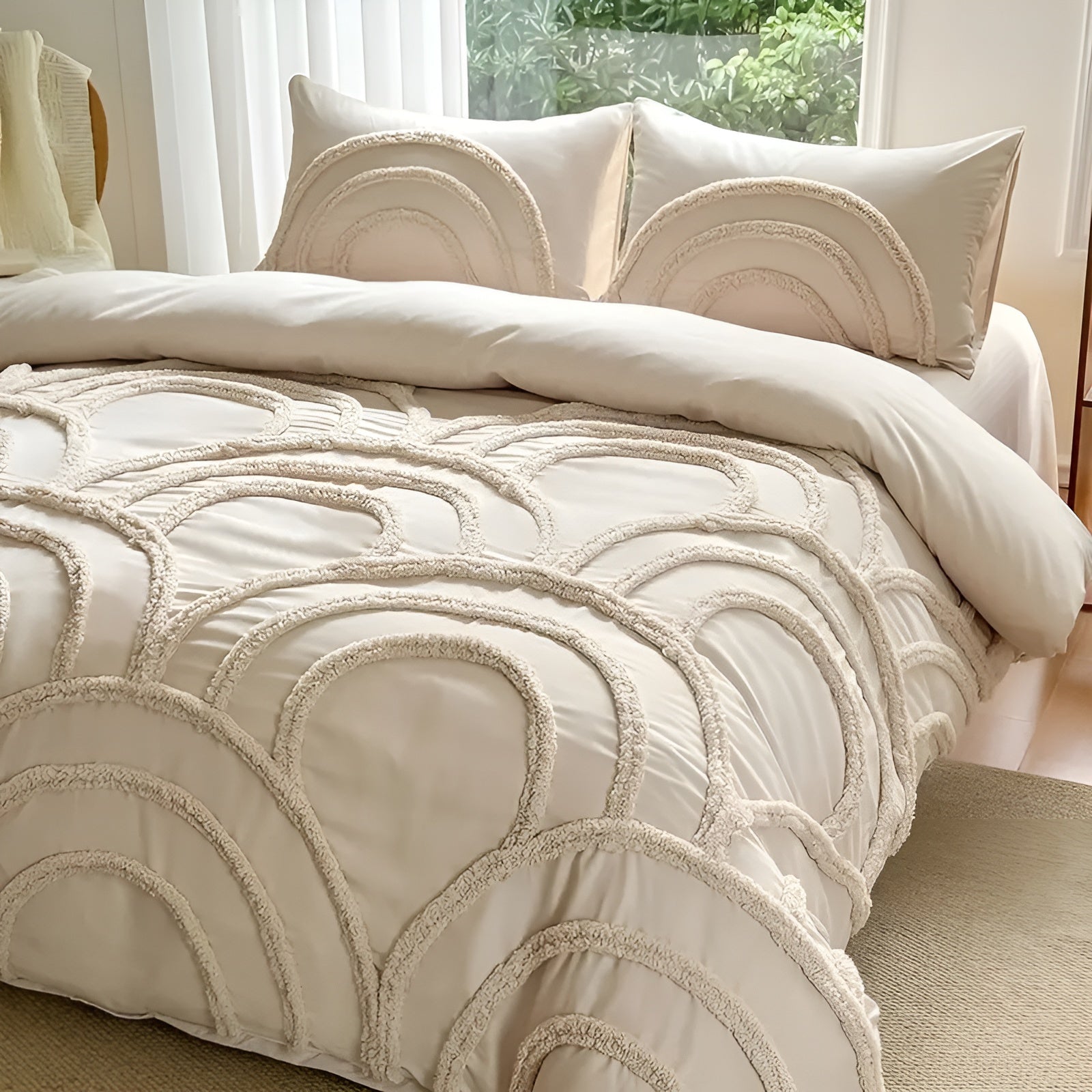 Boho Bettwäsche-Set – Weiches Mikrofaser-Dessin mit Quasten | 2- oder 3-teilig, Atmungsaktiv & Gemütlich für alle Jahreszeiten