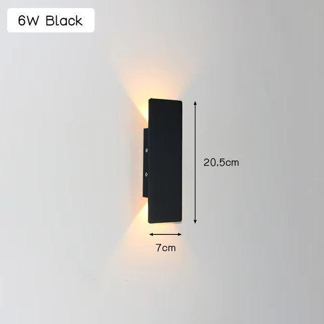 LuxeWall Light - Moderne wetterfeste LED-Wandleuchte aus Aluminium für den Außenbereich