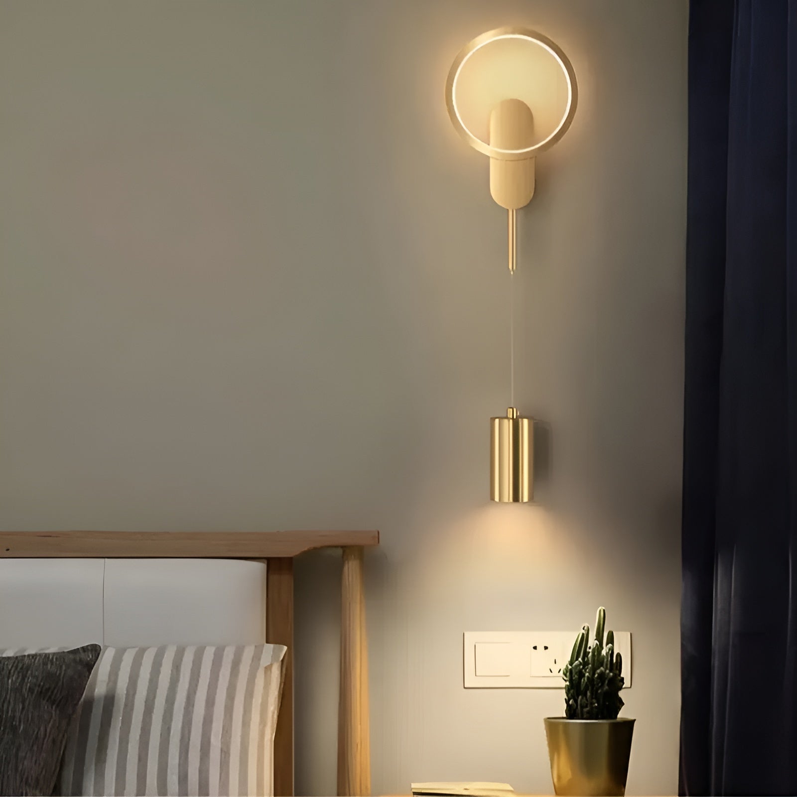 LED-Wandlampe – Stilvolle Schwarz-Goldene Leuchte | Dekorative Beleuchtung für Wohnzimmer, Schlafzimmer & Flur