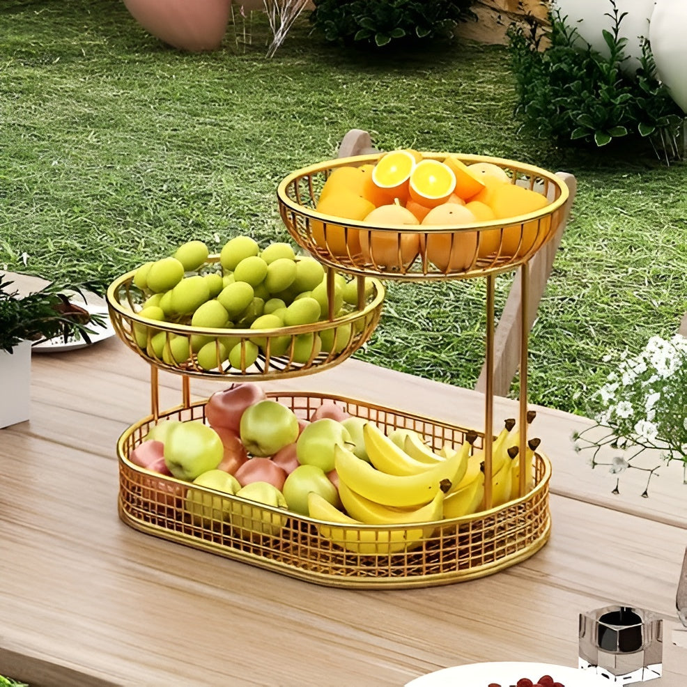 Obst- und Snackständer – Stilvoll & Geräumig | 3 Etagen für Küche und Esstisch - Wohnzubehör