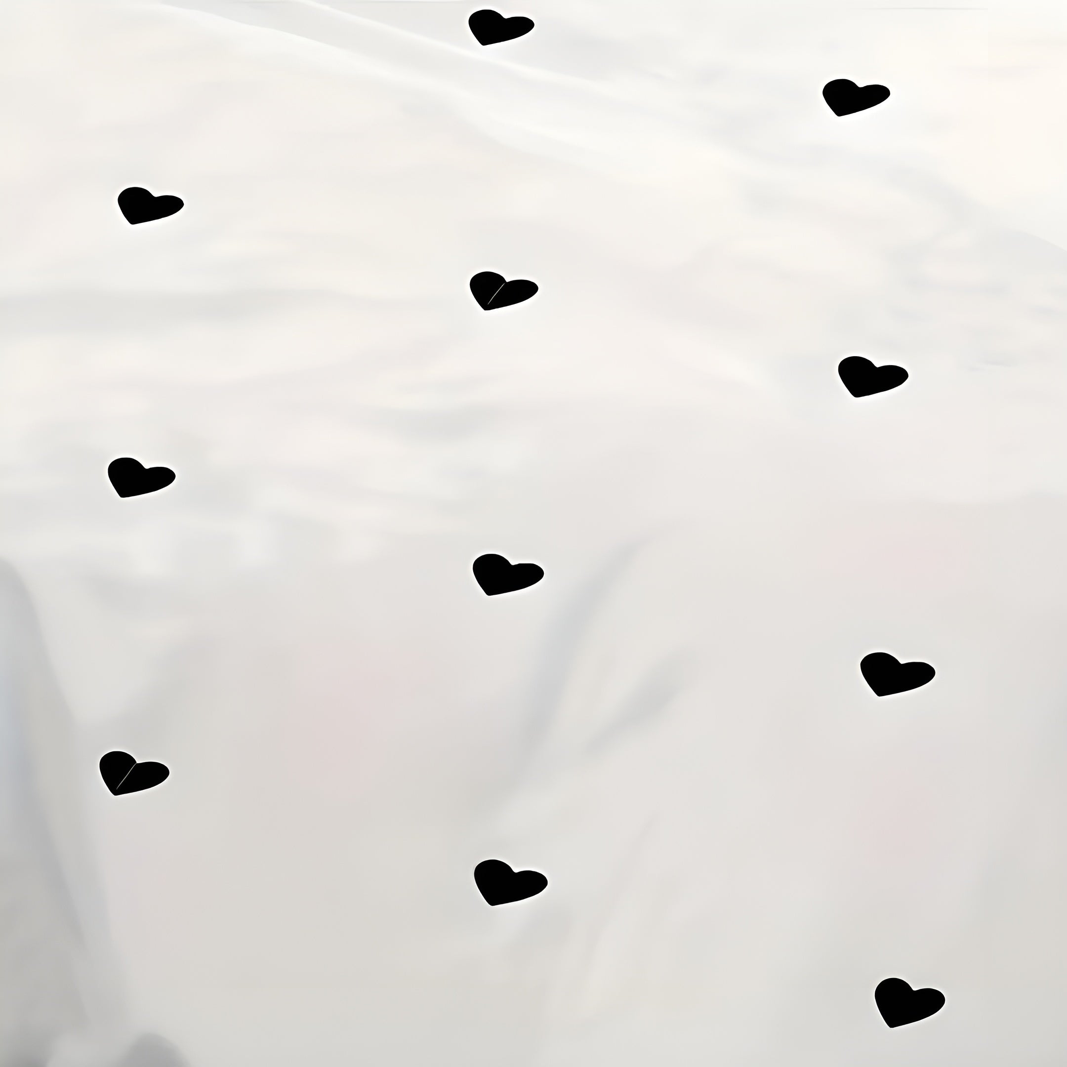 CozyHearts Bettbezug - Gemütliches Bettwäsche-Set mit schwarzem Liebesprint