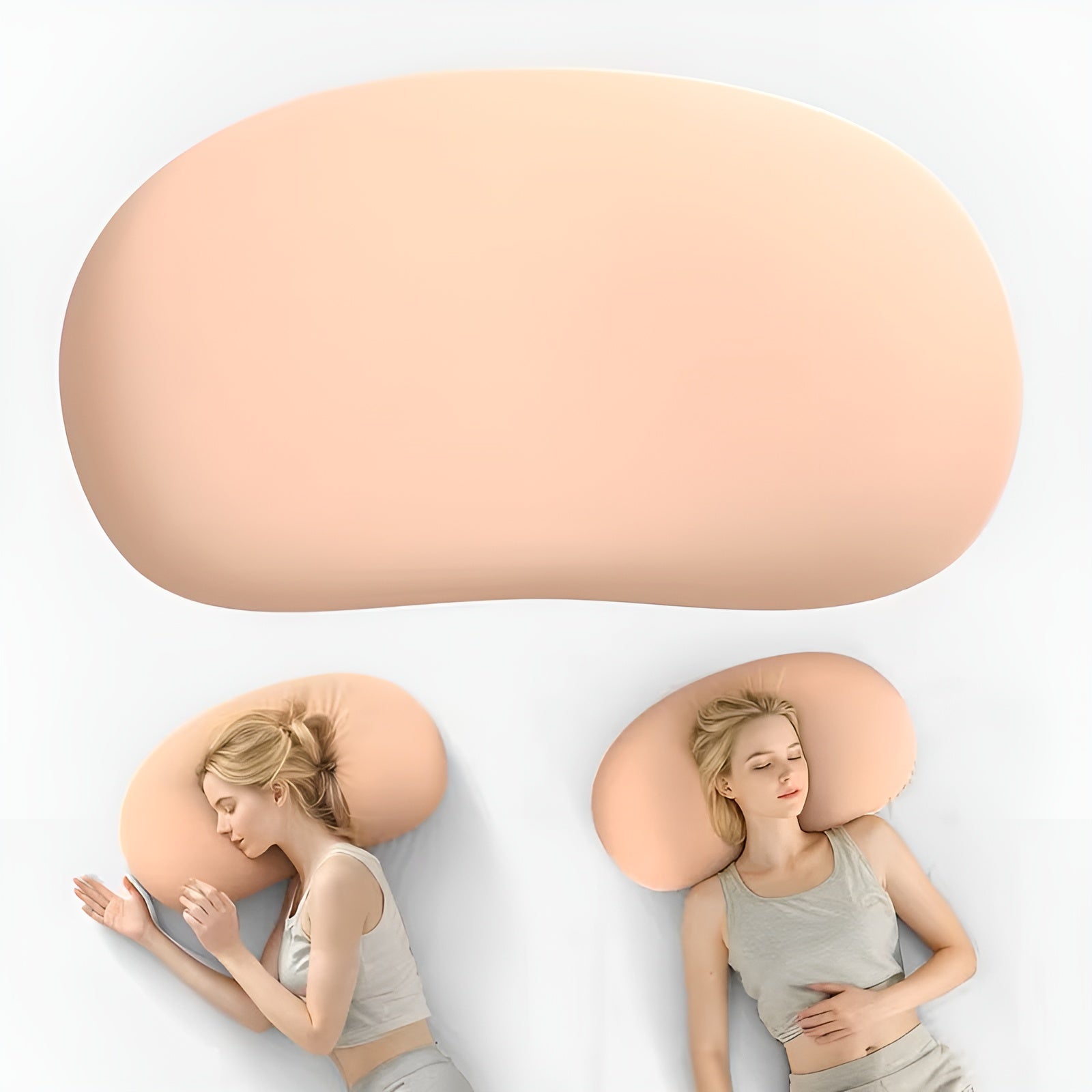 Nackenkissen mit ergonomischer Form – Entlastend und Weich | Für erholsamen Schlaf - Rosa - Kissen