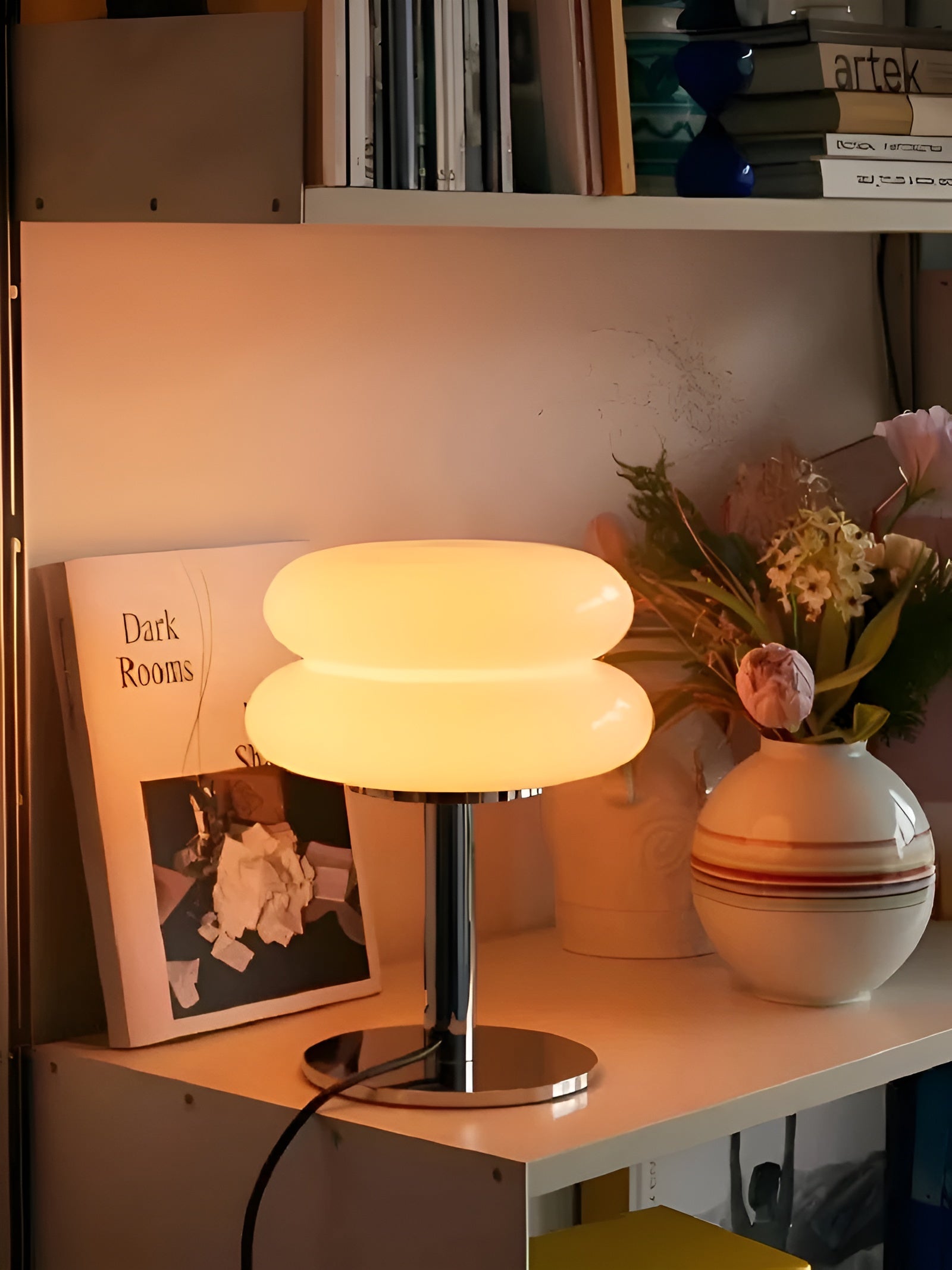 Glaslampe im Macaron‑Stil – elegante Glas‑Tischleuchte für gemütliches Ambiente