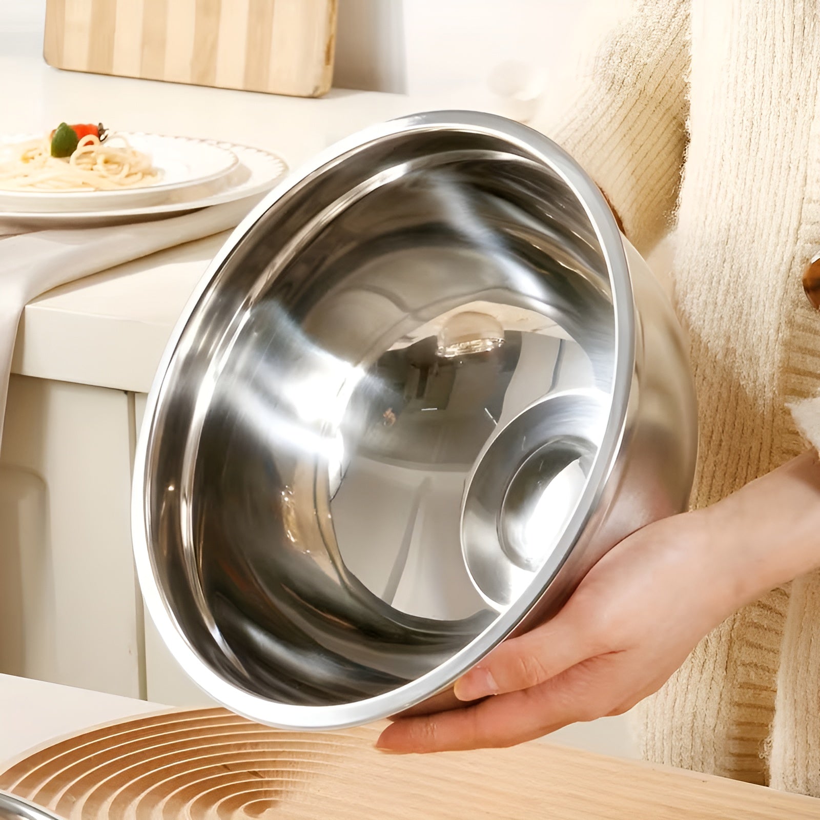 15-teiliges Edelstahl-Rührschüsselset – Rutschfeste Silikonbasis | Ideal zum Mischen Backen und Kochen - Rührschüssel