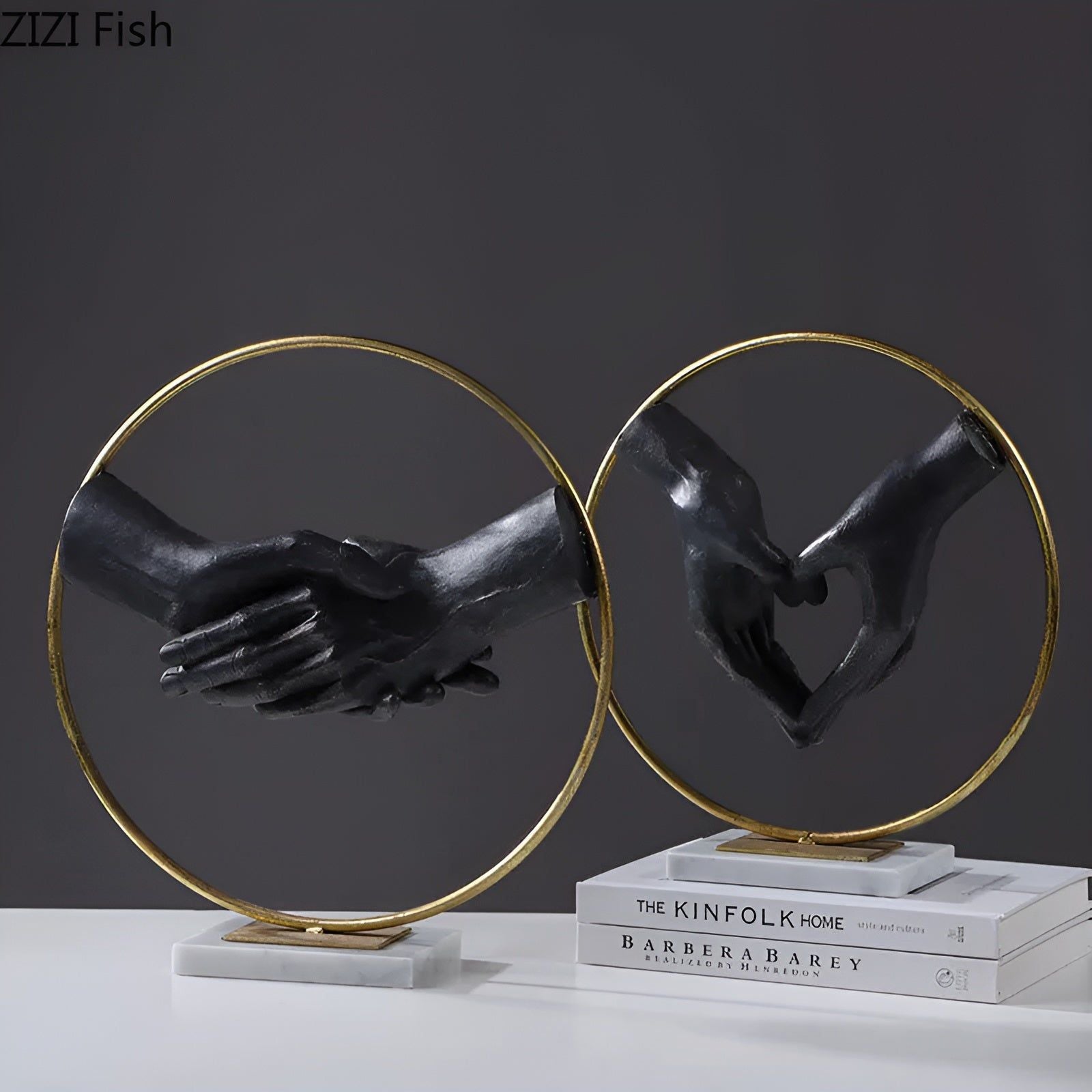 Handshake Decor - Kreative Shaking Hands Statue für Luxuriöse Dekoration - Elegare