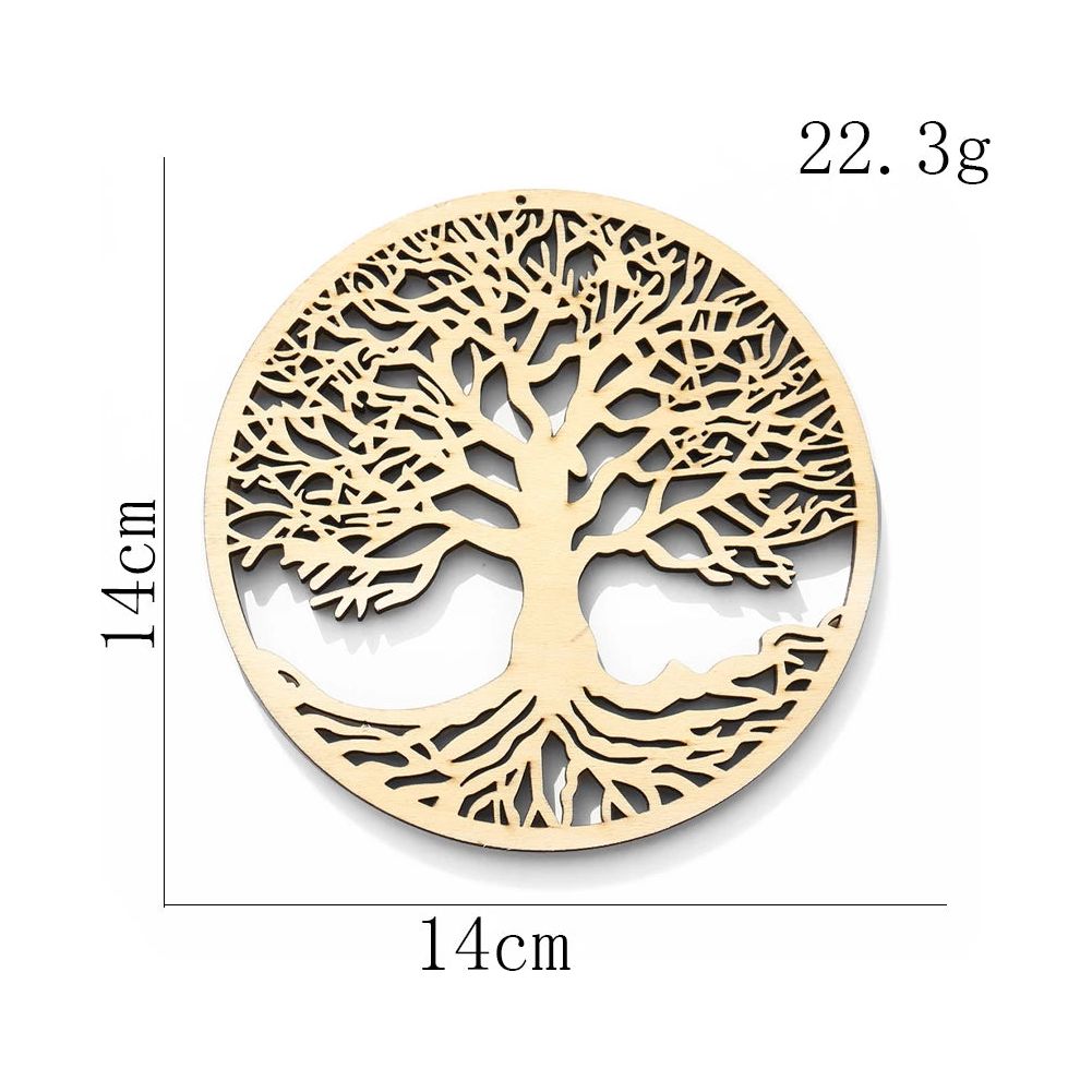 Tree of Life Wood Art - Hängende Hölzerne Yggdrasil Wanddeko - Elegare