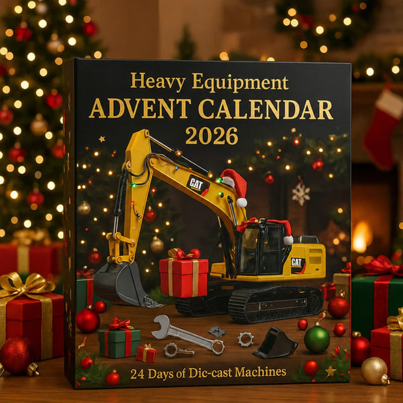 Adventskalender mit 24 Miniatur-Baufahrzeugen aus Metall für Kinder