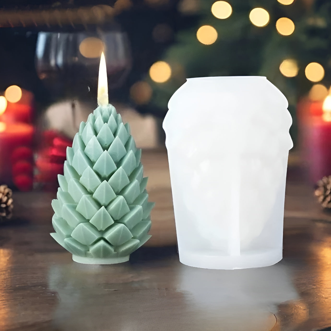 Kerzenform Silikon – 3D Gießform für Handgemachte Kerzen & Dekorationen