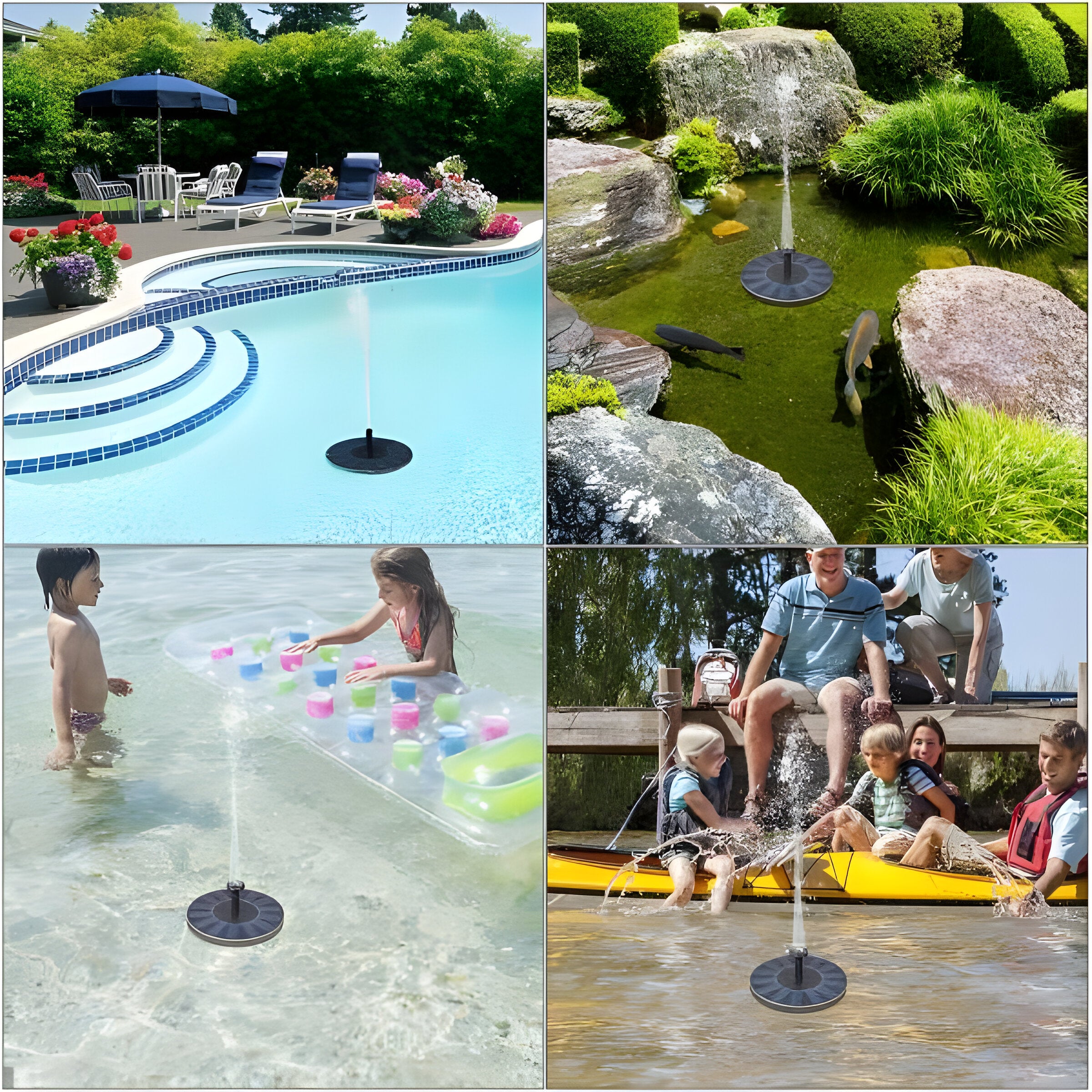 AquaBliss Rise - Solar-Wasserbrunnen für Draußen