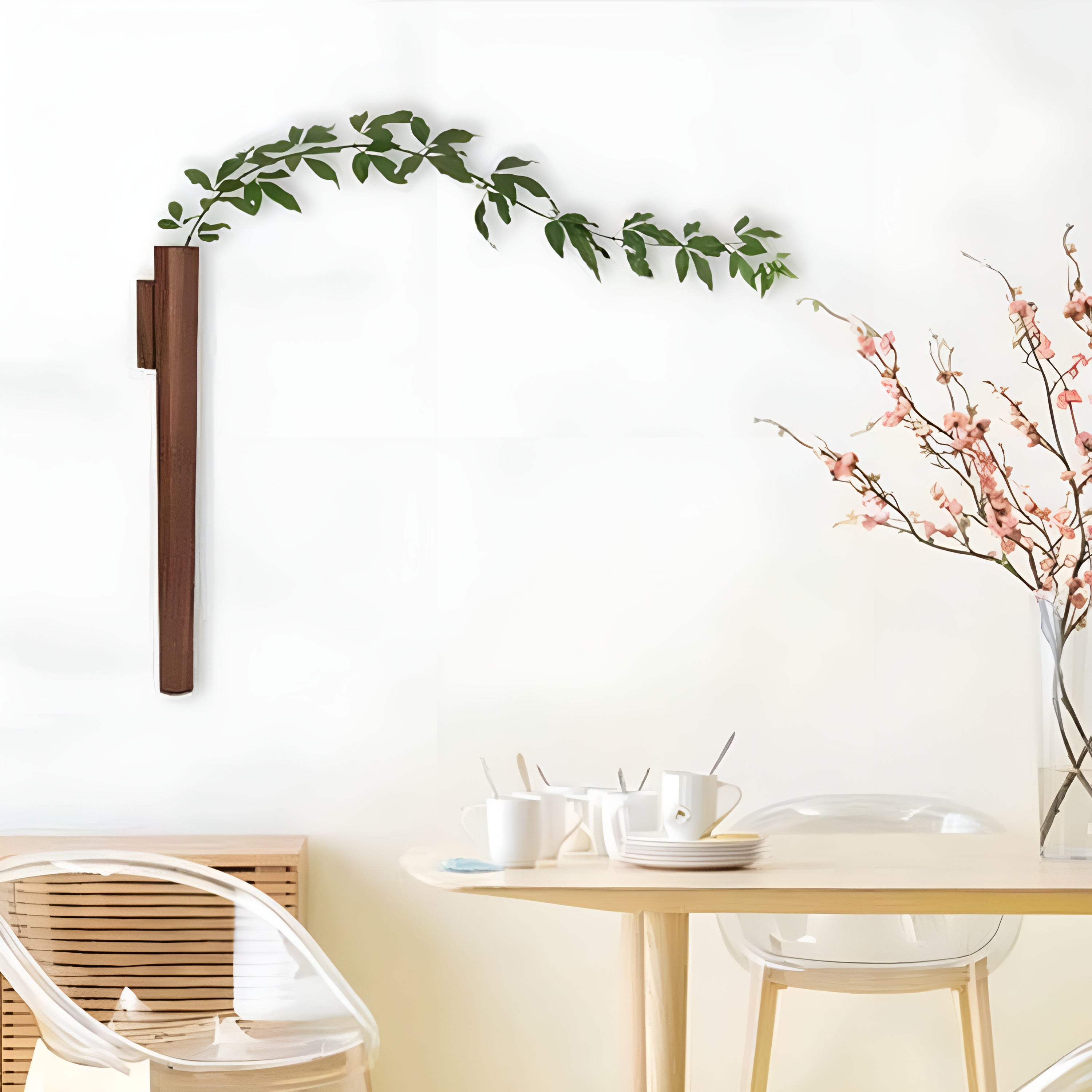 Holz Wandvase – Rustikale und Dekorative Wanddekoration | Ideal für Moderne Wohnräume - Vase