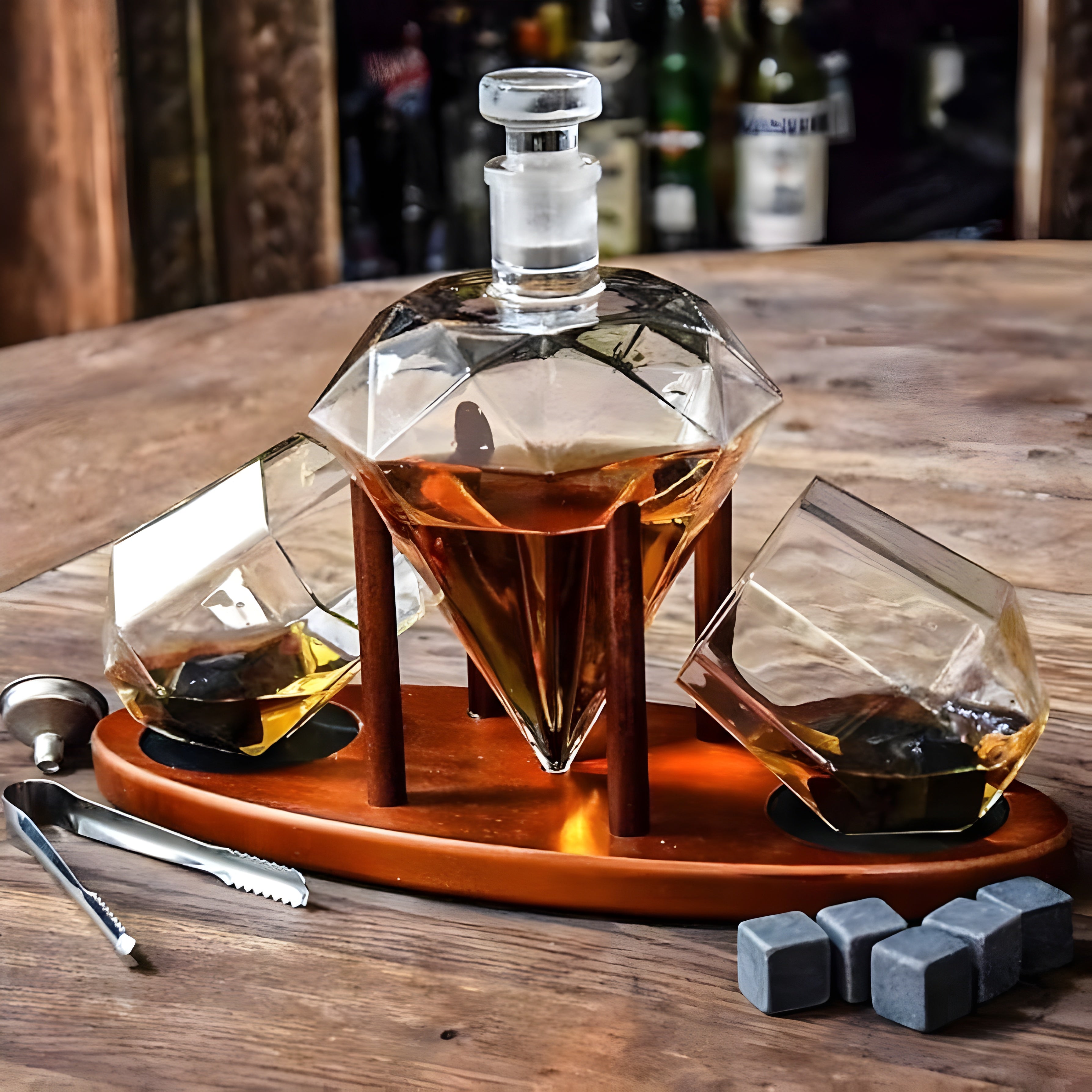 Diamantförmiges Whiskyglas-Set – Stilvoll und Dekorativ | Perfekt für Wein Whiskey und besondere Anlässe - Whiskyglas
